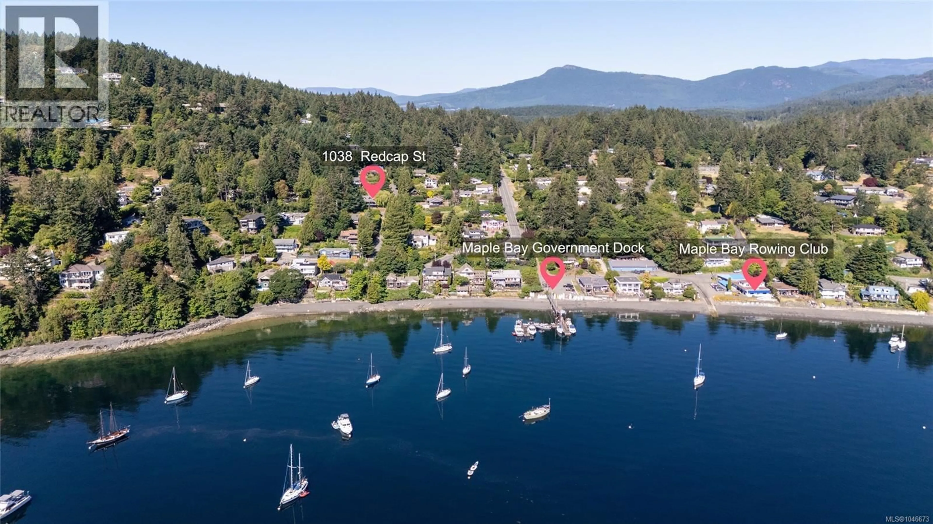 A pic from outside/outdoor area/front of a property/back of a property/a pic from drone, water/lake/river/ocean view for 1038 REDCAP STREET, Duncan British Columbia V9L5X8