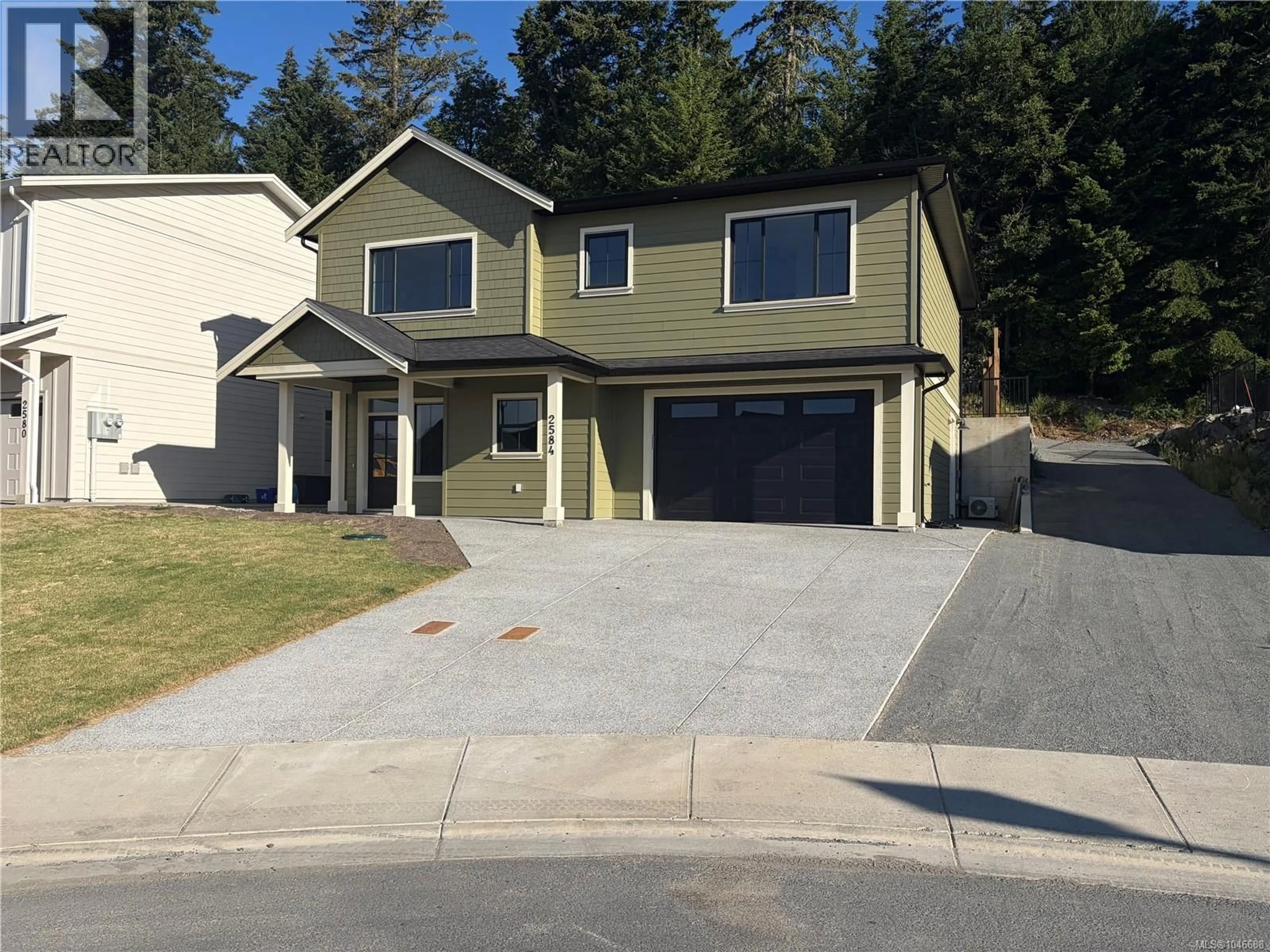 Home with vinyl exterior material, street for 2584 NICKSON WAY, Sooke British Columbia V9Z1P8