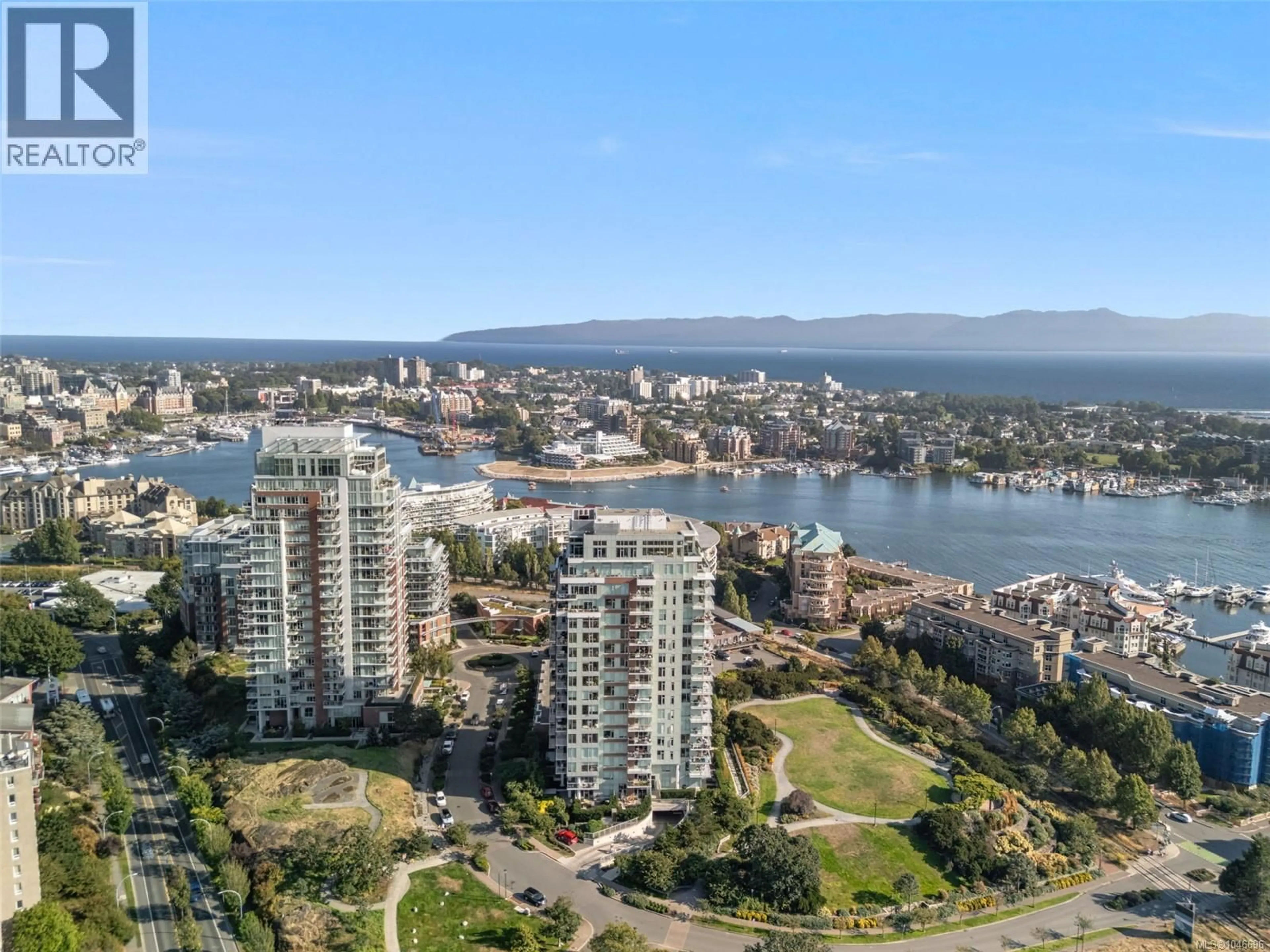 A pic from outside/outdoor area/front of a property/back of a property/a pic from drone, water/lake/river/ocean view for 605 - 60 SAGHALIE ROAD, Victoria British Columbia V9A0B8