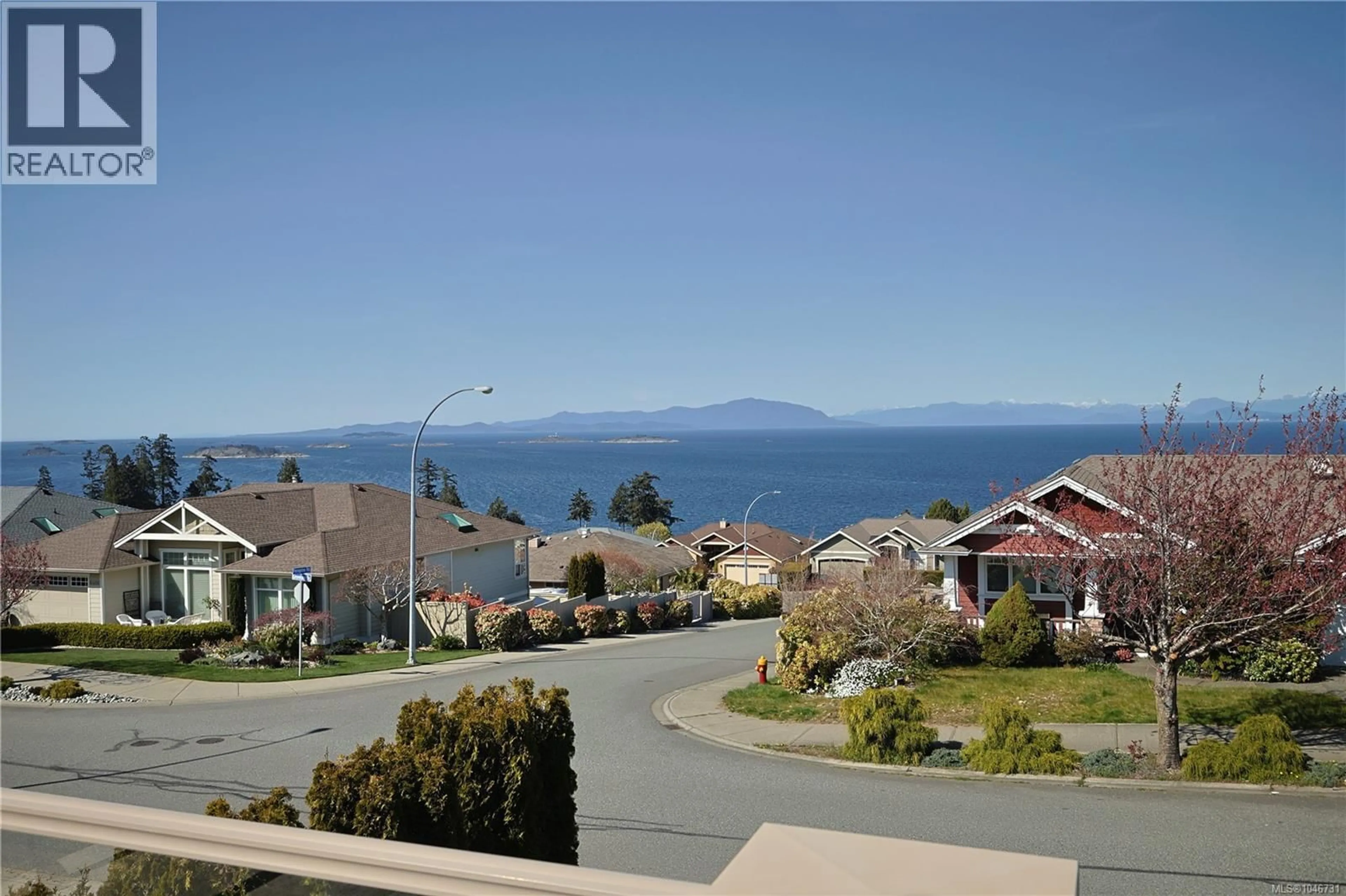 A pic from outside/outdoor area/front of a property/back of a property/a pic from drone, water/lake/river/ocean view for 6455 GROVELAND DRIVE, Nanaimo British Columbia V9V1V4