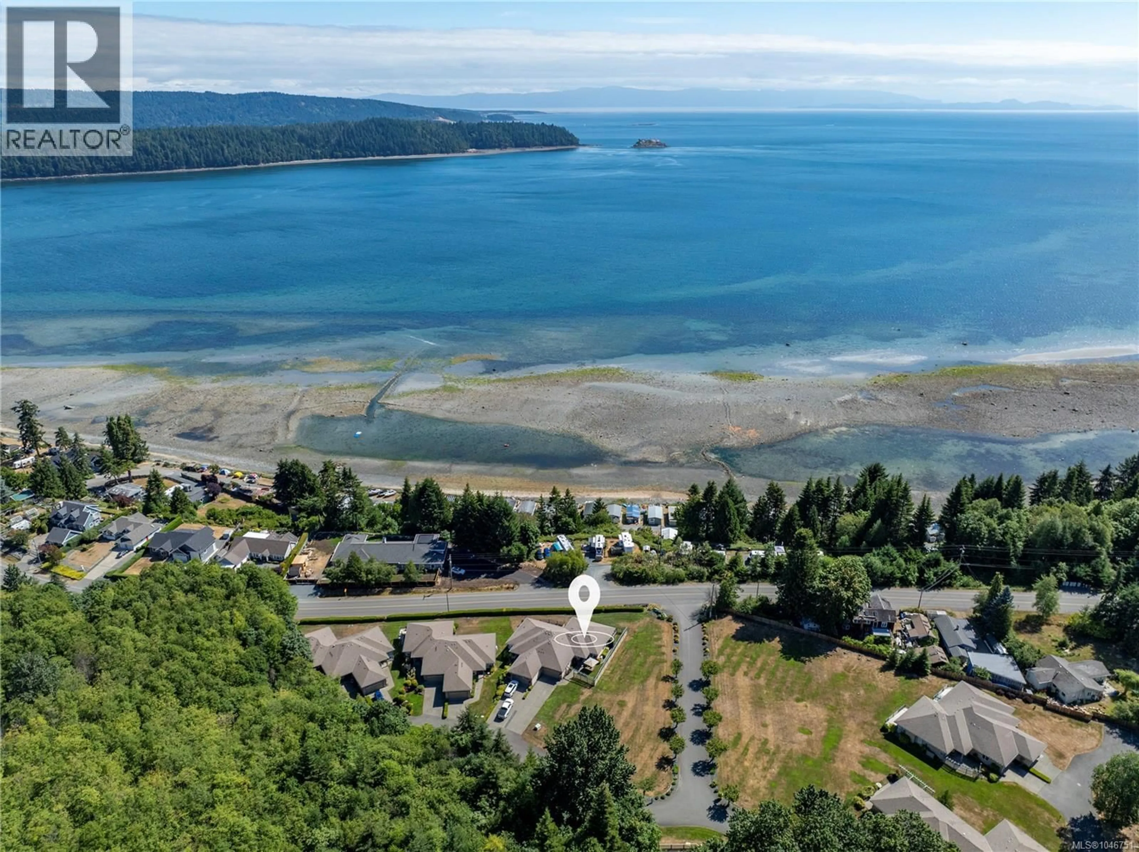 A pic from outside/outdoor area/front of a property/back of a property/a pic from drone, water/lake/river/ocean view for 6 - 5300 GAINSBERG ROAD, Bowser British Columbia V0R1G0