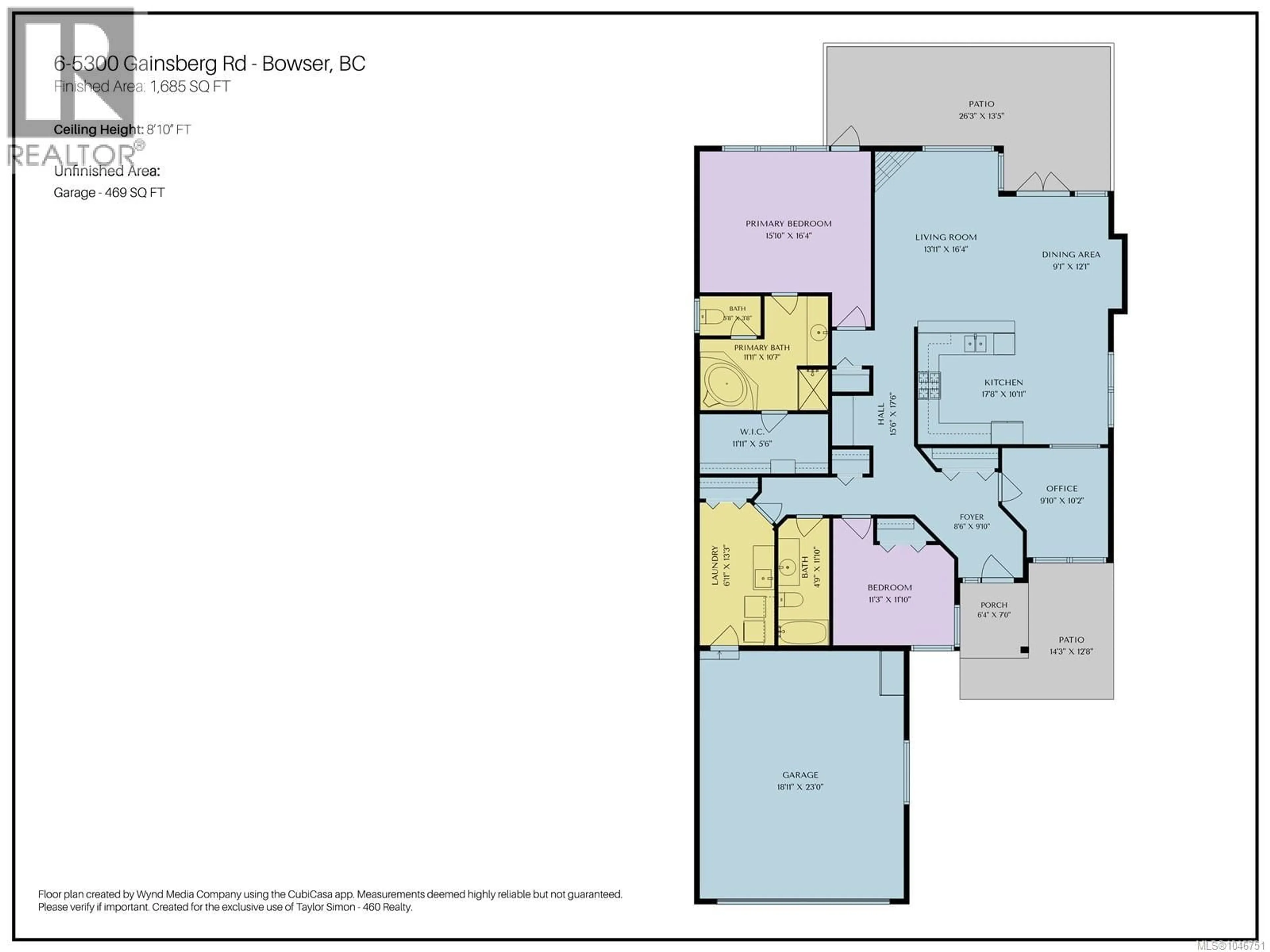 Floor plan for 6 - 5300 GAINSBERG ROAD, Bowser British Columbia V0R1G0