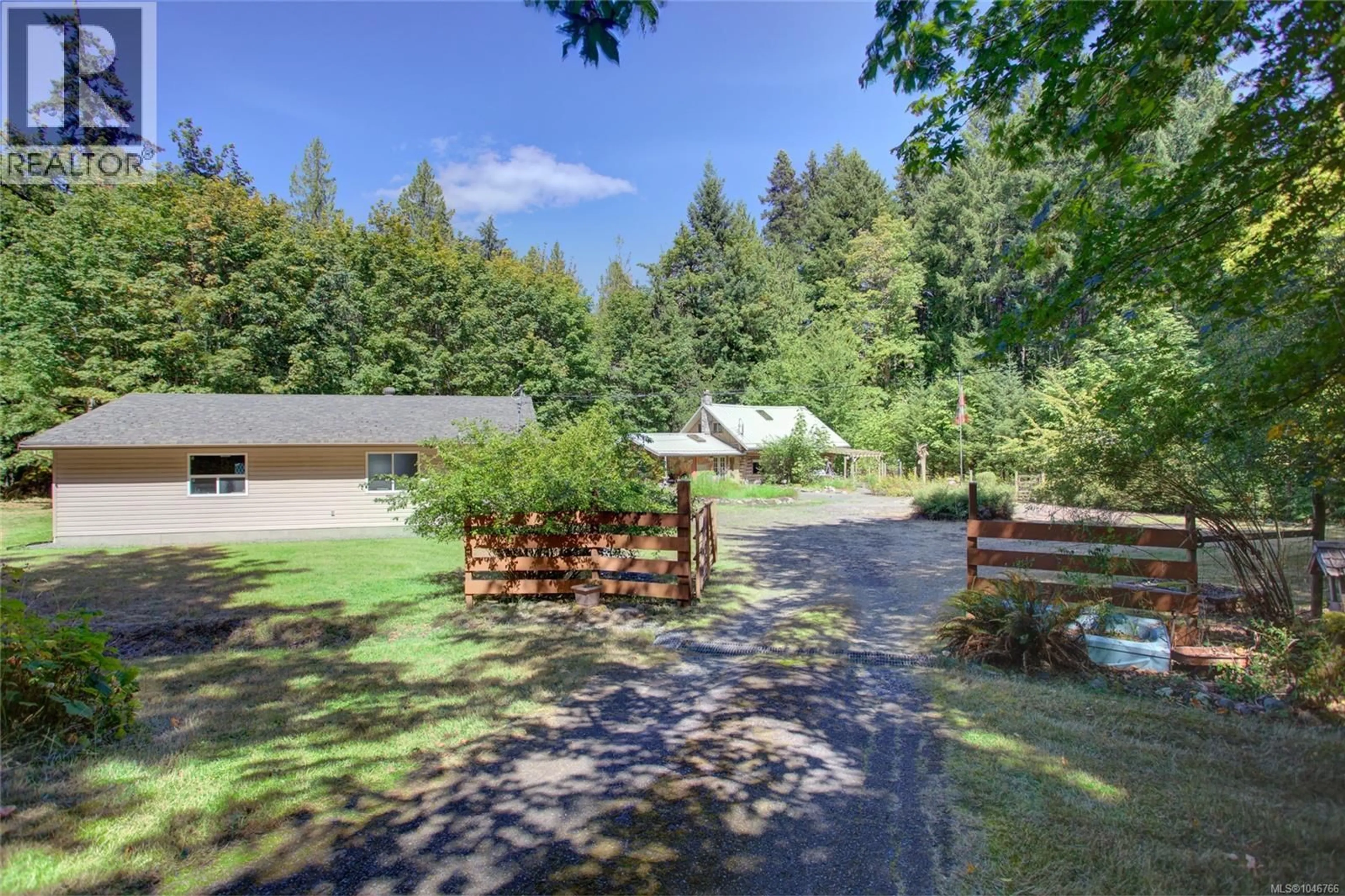 A pic from outside/outdoor area/front of a property/back of a property/a pic from drone, forest/trees view for 4389 CREIGHTON ROAD, Duncan British Columbia V9L6J7