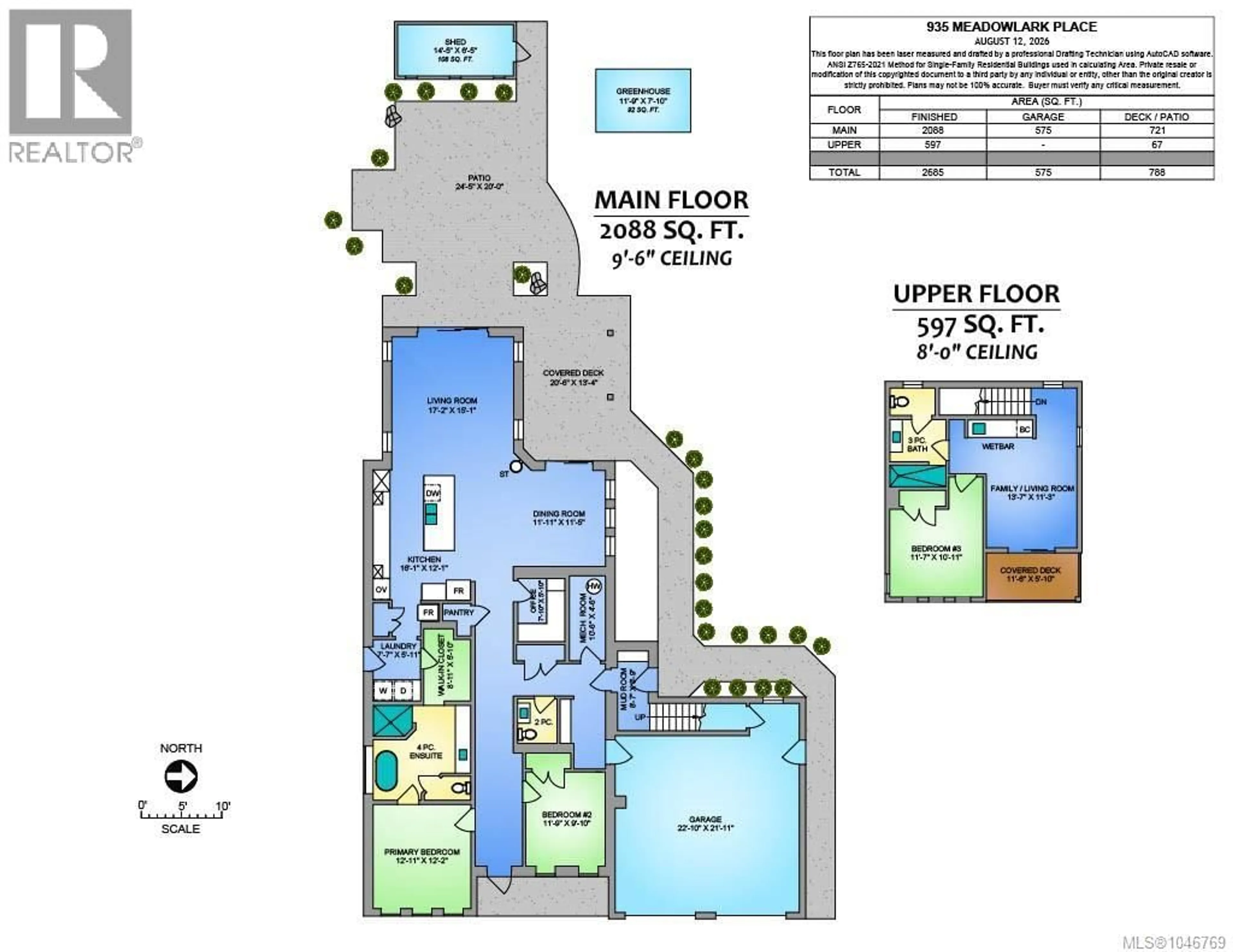 Floor plan for 935 MEADOWLARK PLACE, Qualicum Beach British Columbia V9K1M6