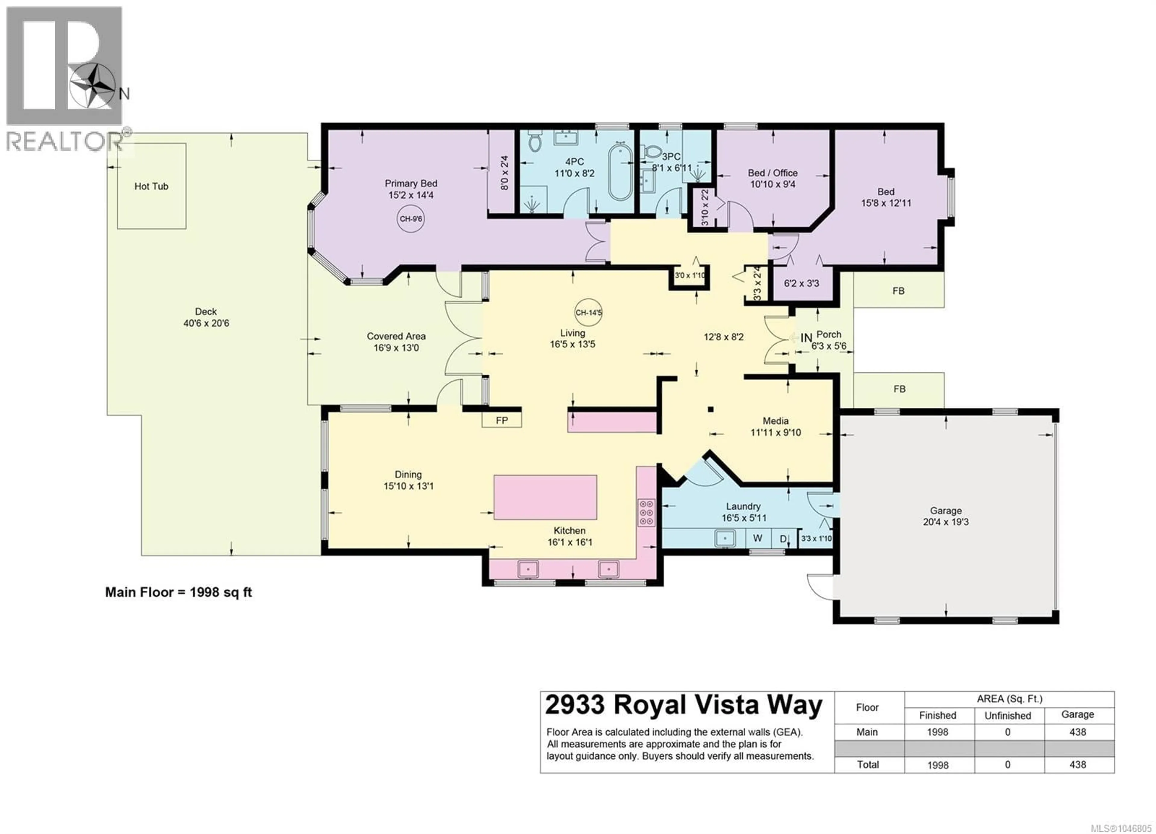 Floor plan for 2933 ROYAL VISTA WAY, Courtenay British Columbia V9N9X3