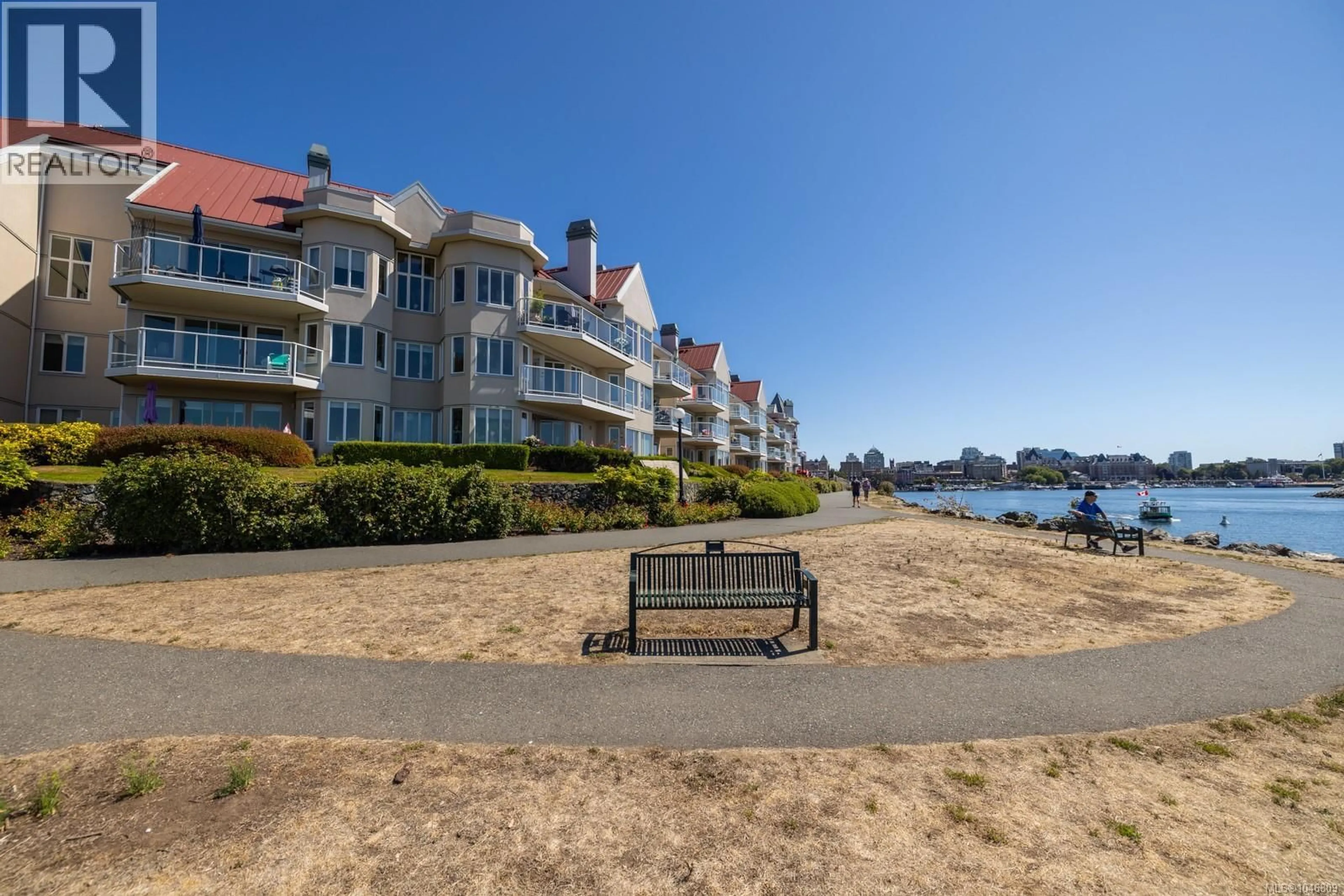 A pic from outside/outdoor area/front of a property/back of a property/a pic from drone, water/lake/river/ocean view for 209 - 55 SONGHEES ROAD, Victoria British Columbia V9A6T3