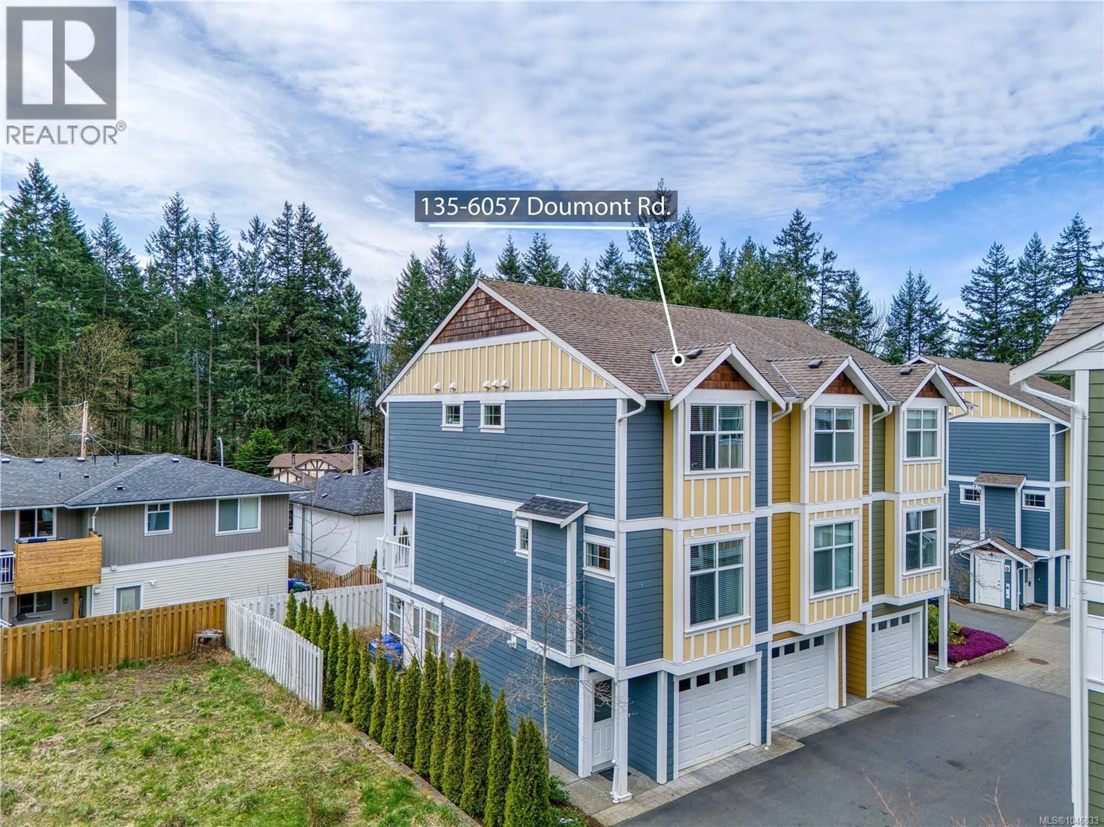 A pic from outside/outdoor area/front of a property/back of a property/a pic from drone, street for 135 - 6057 DOUMONT ROAD, Nanaimo British Columbia V9T0G3