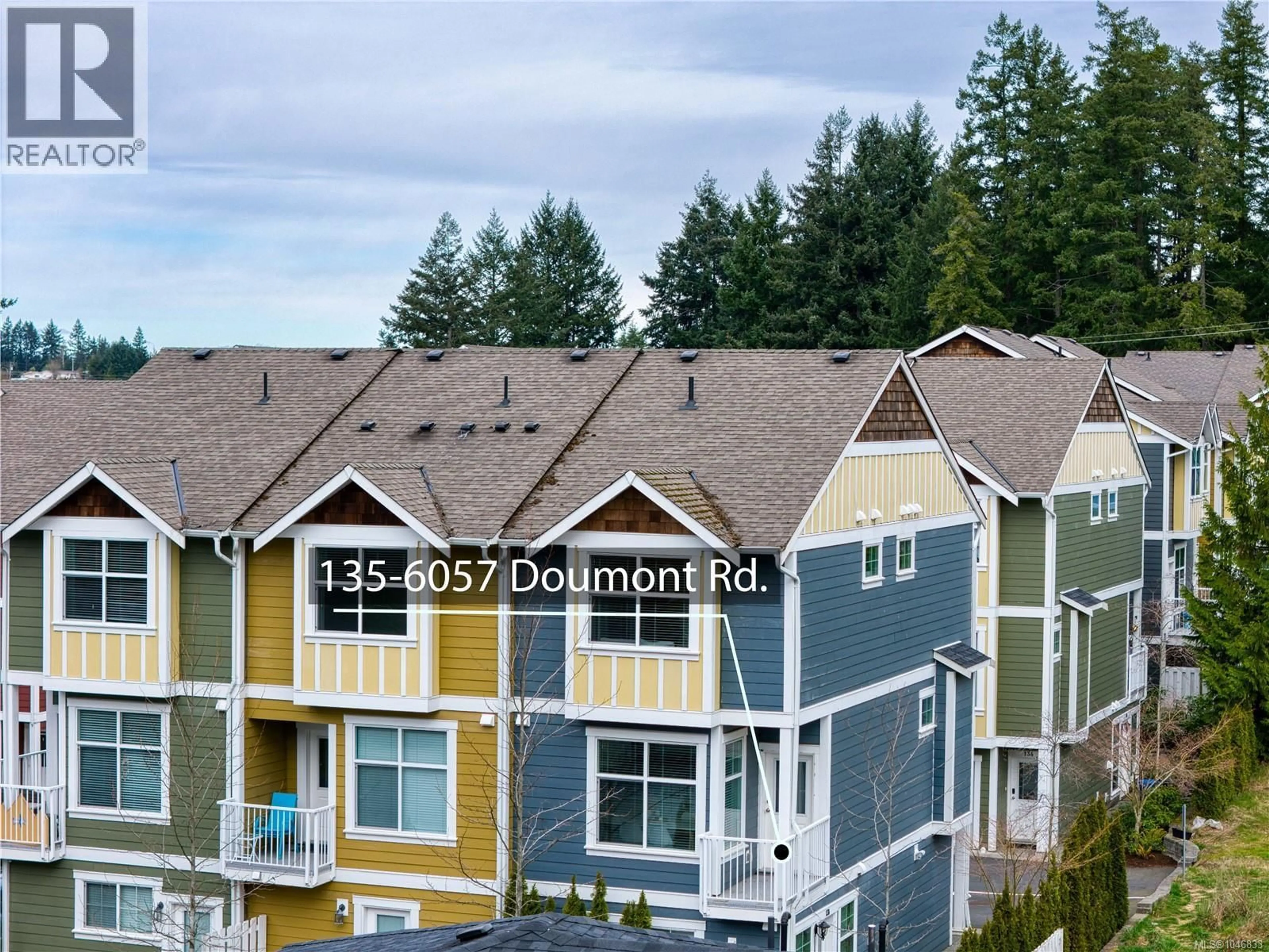 A pic from outside/outdoor area/front of a property/back of a property/a pic from drone, mountain view for 135 - 6057 DOUMONT ROAD, Nanaimo British Columbia V9T0G3