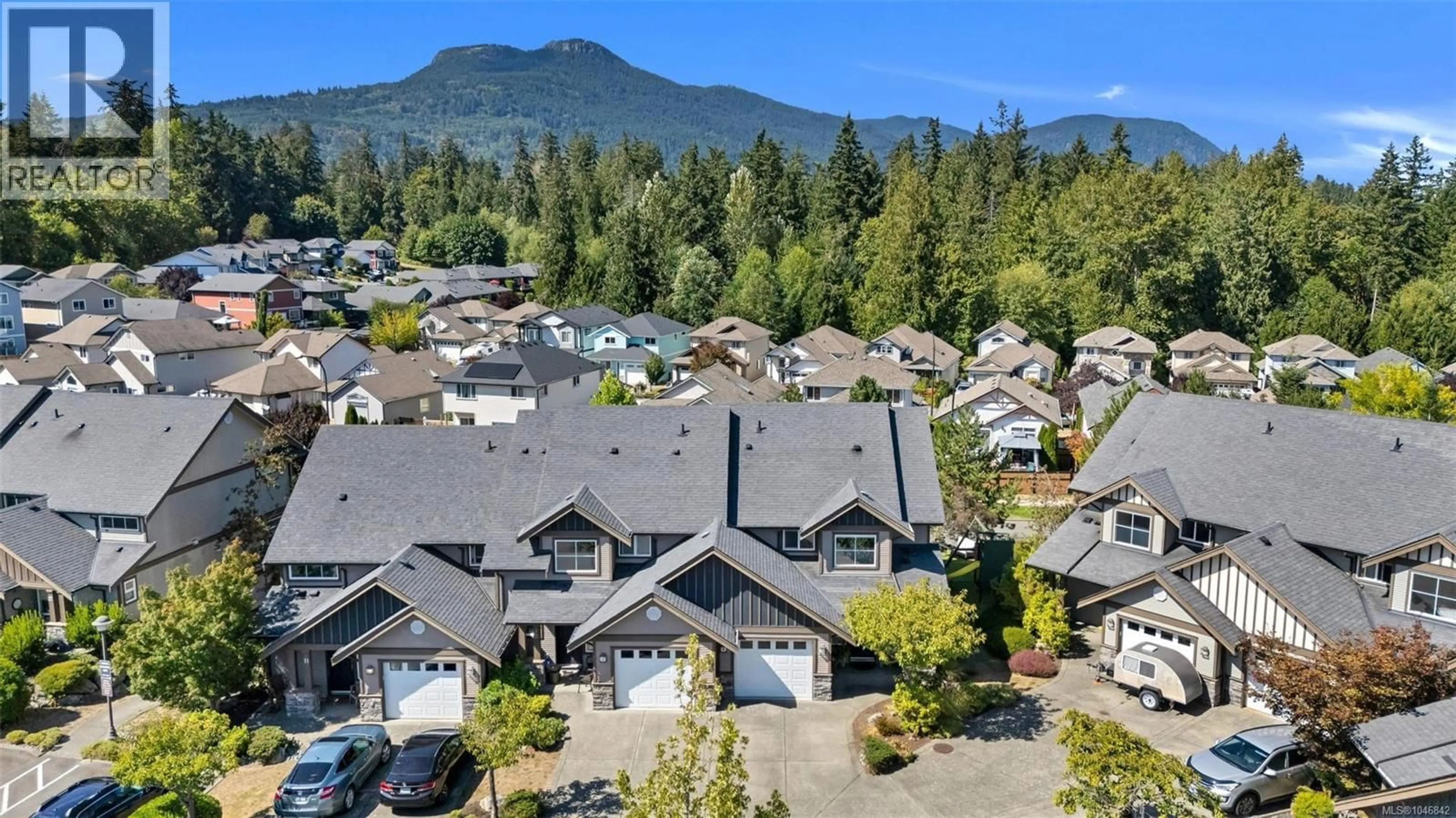 A pic from outside/outdoor area/front of a property/back of a property/a pic from drone, mountain view for 9 - 6250 PALAHI ROAD, Duncan British Columbia V9L6Z3
