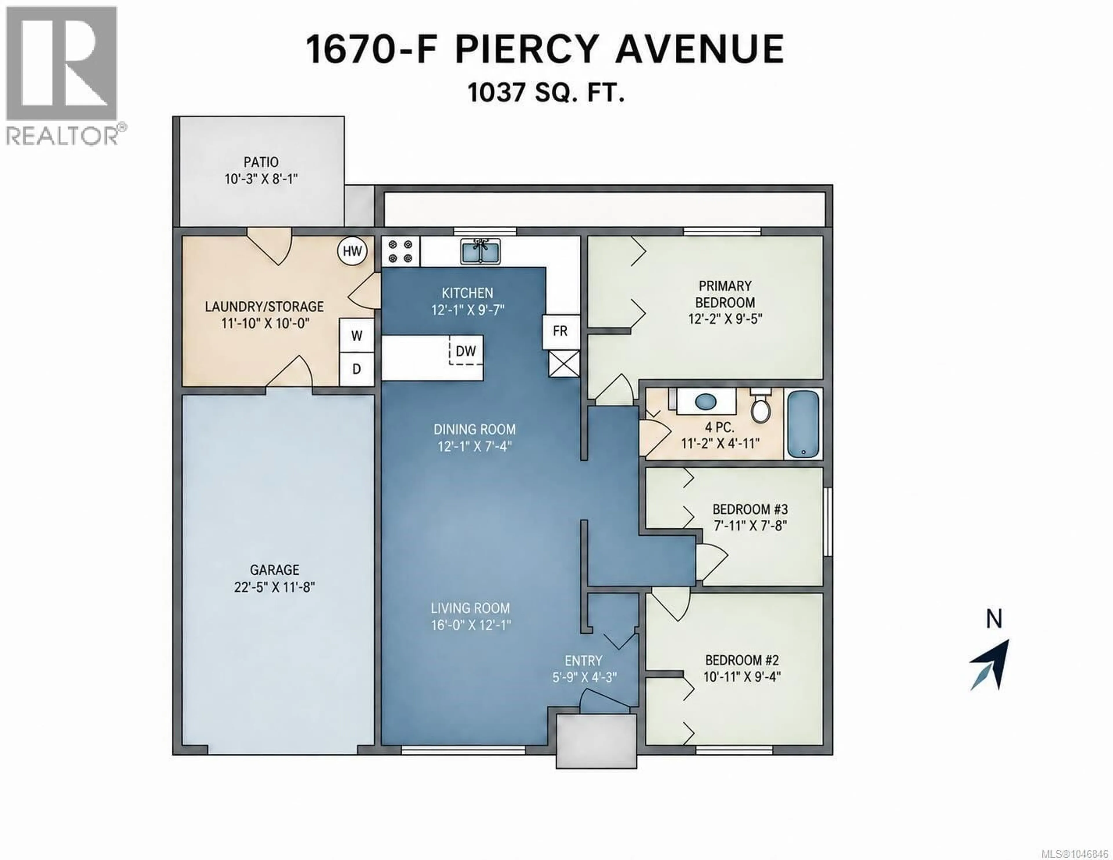 Floor plan for F - 1670 PIERCY AVENUE, Courtenay British Columbia V9N3E9