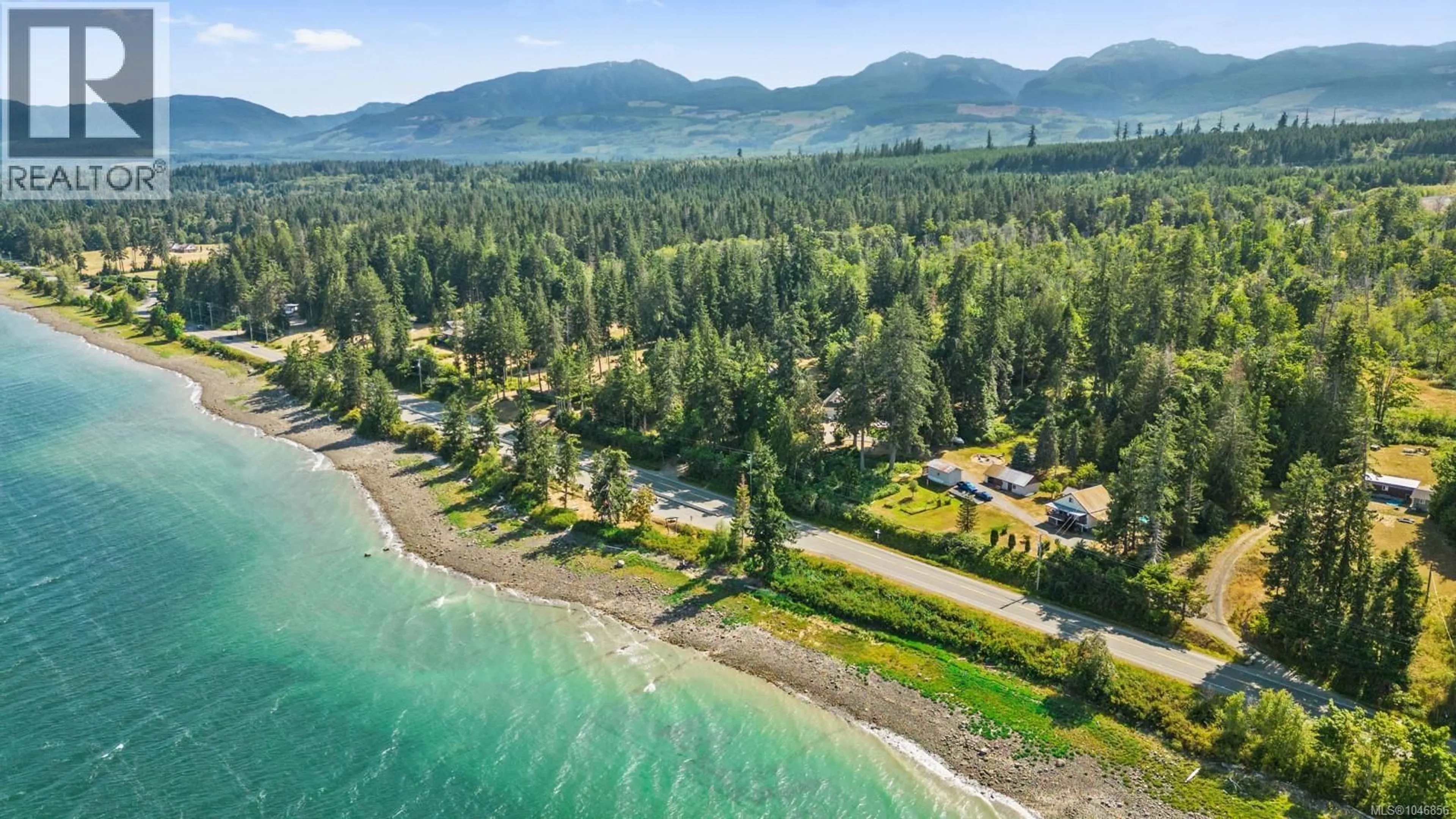 A pic from outside/outdoor area/front of a property/back of a property/a pic from drone, water/lake/river/ocean view for 6249/6259 ISLAND HIGHWAY SOUTH, Union Bay British Columbia V0R3B0