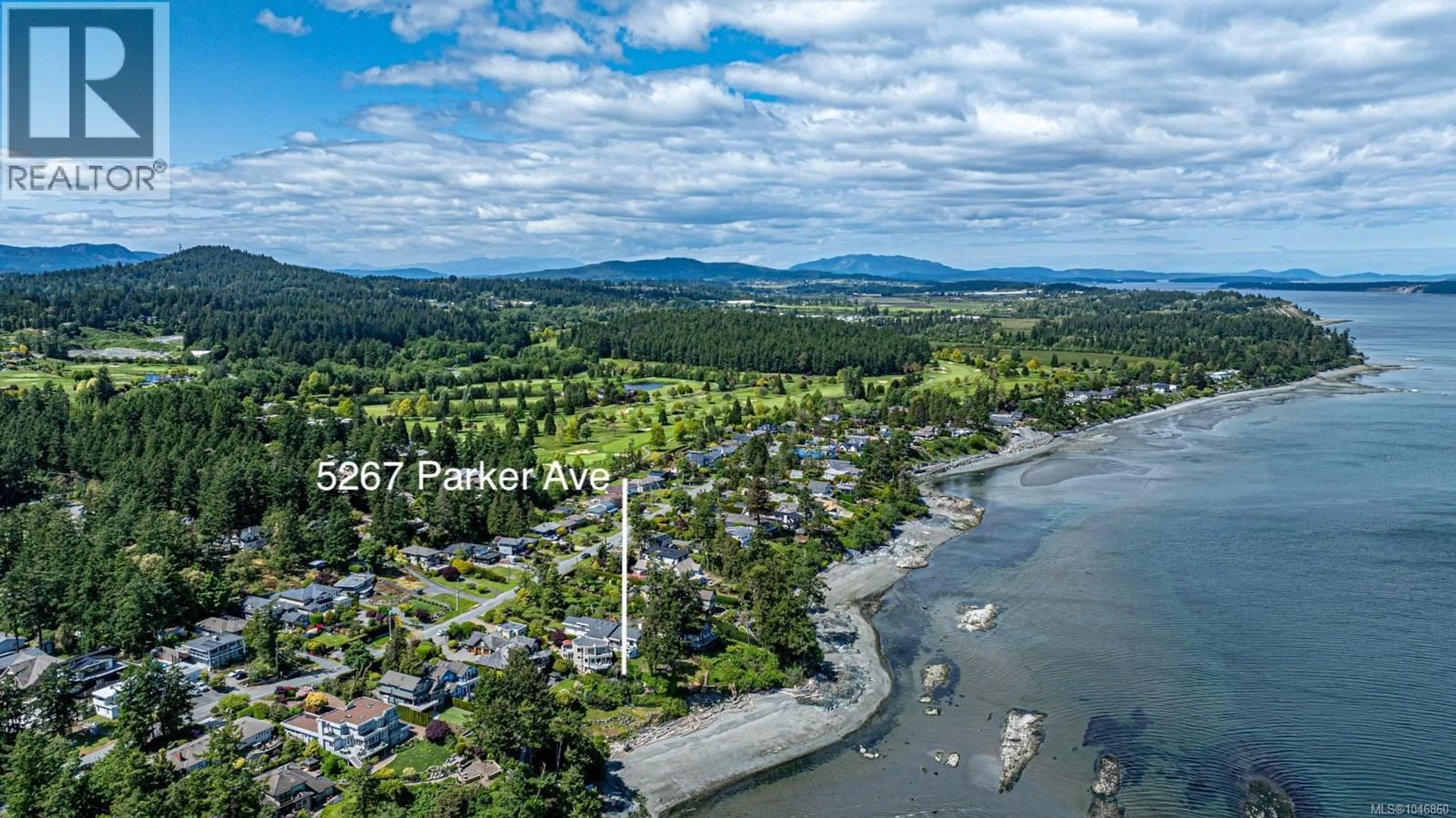 A pic from outside/outdoor area/front of a property/back of a property/a pic from drone, water/lake/river/ocean view for 5267 PARKER AVENUE, Saanich British Columbia V8Y2N1