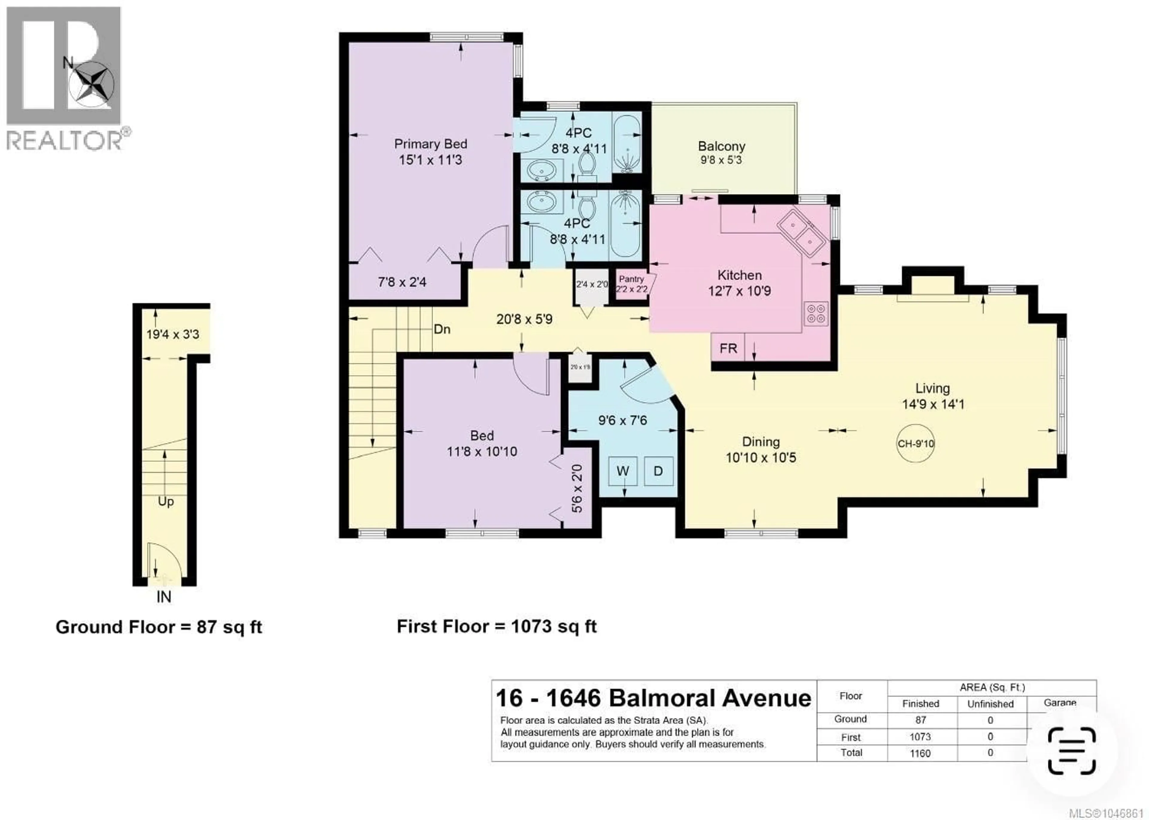 Floor plan for 16 - 1646 BALMORAL AVENUE, Comox British Columbia V9M2N1