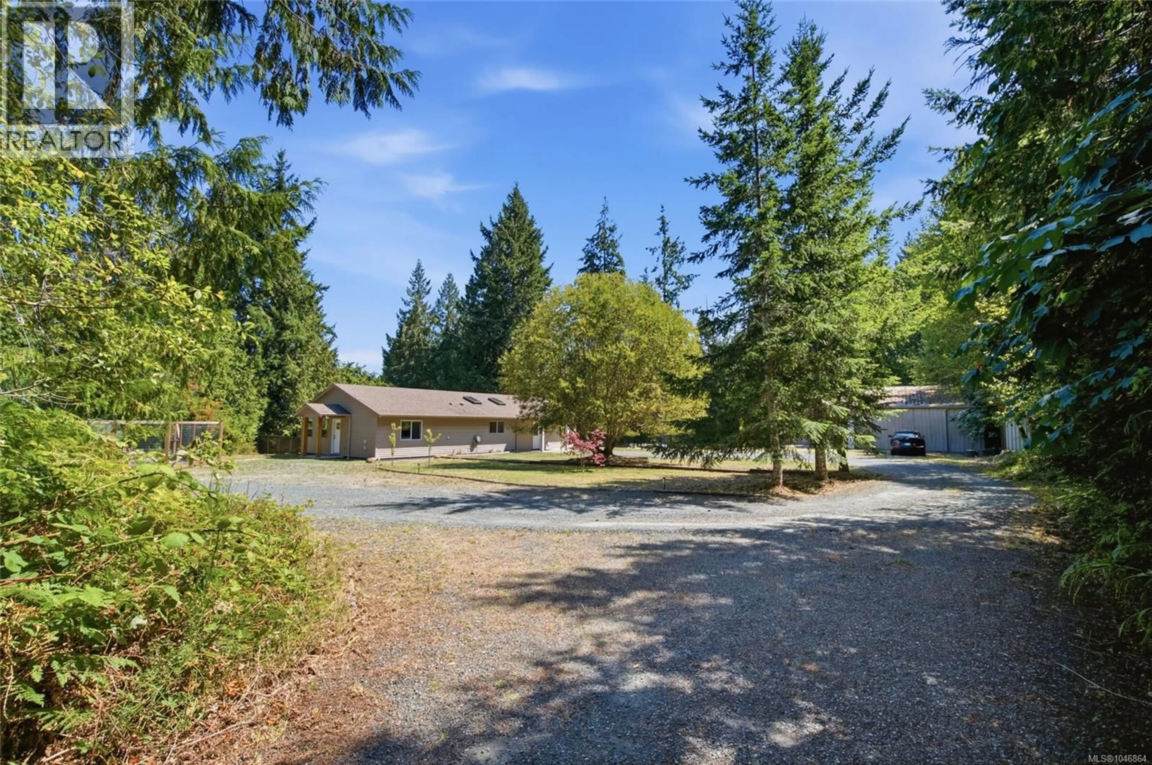 A pic from outside/outdoor area/front of a property/back of a property/a pic from drone, forest/trees view for 95 MCCOLL ROAD, Bowser British Columbia V0R1G0