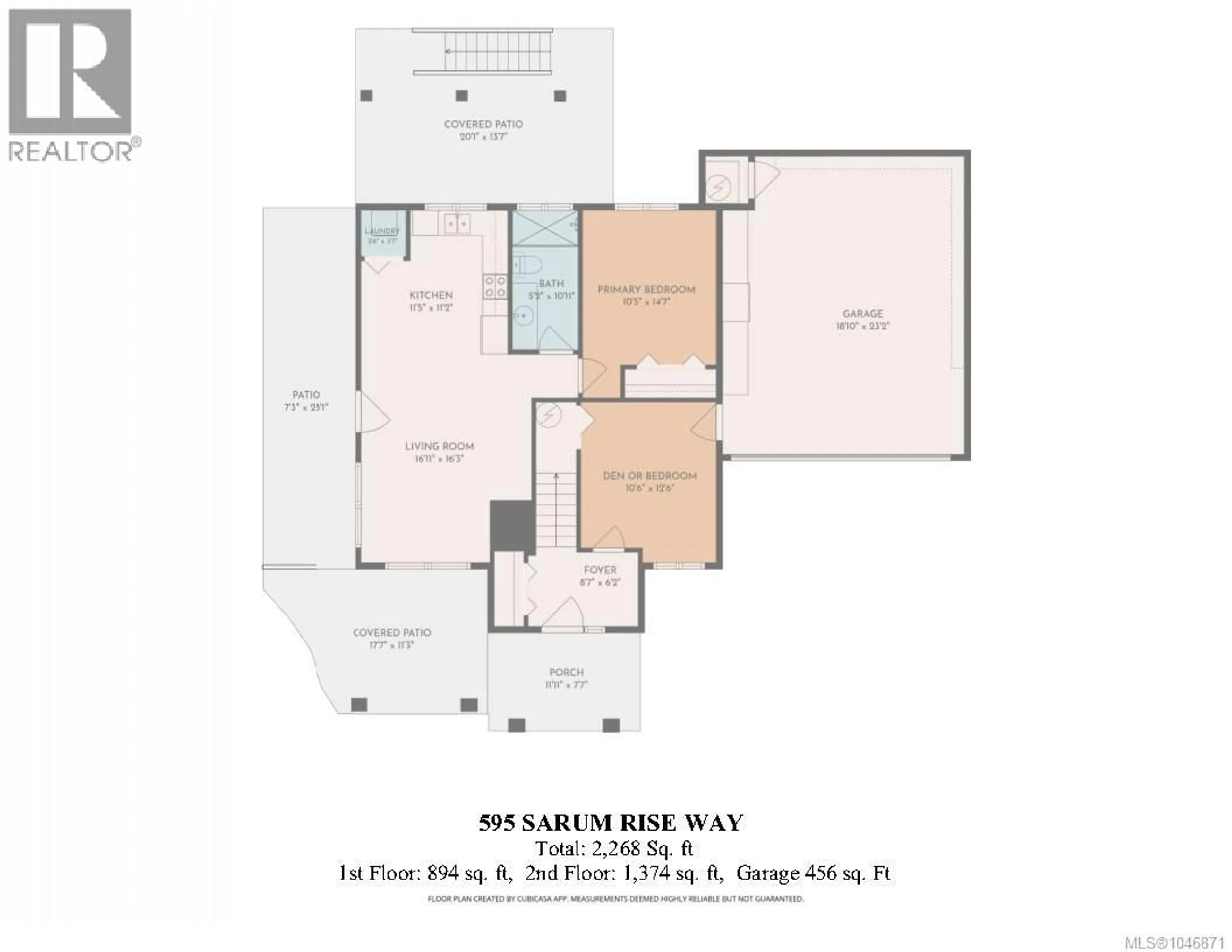 Floor plan for 595 SARUM RISE WAY, Nanaimo British Columbia V9R7E5