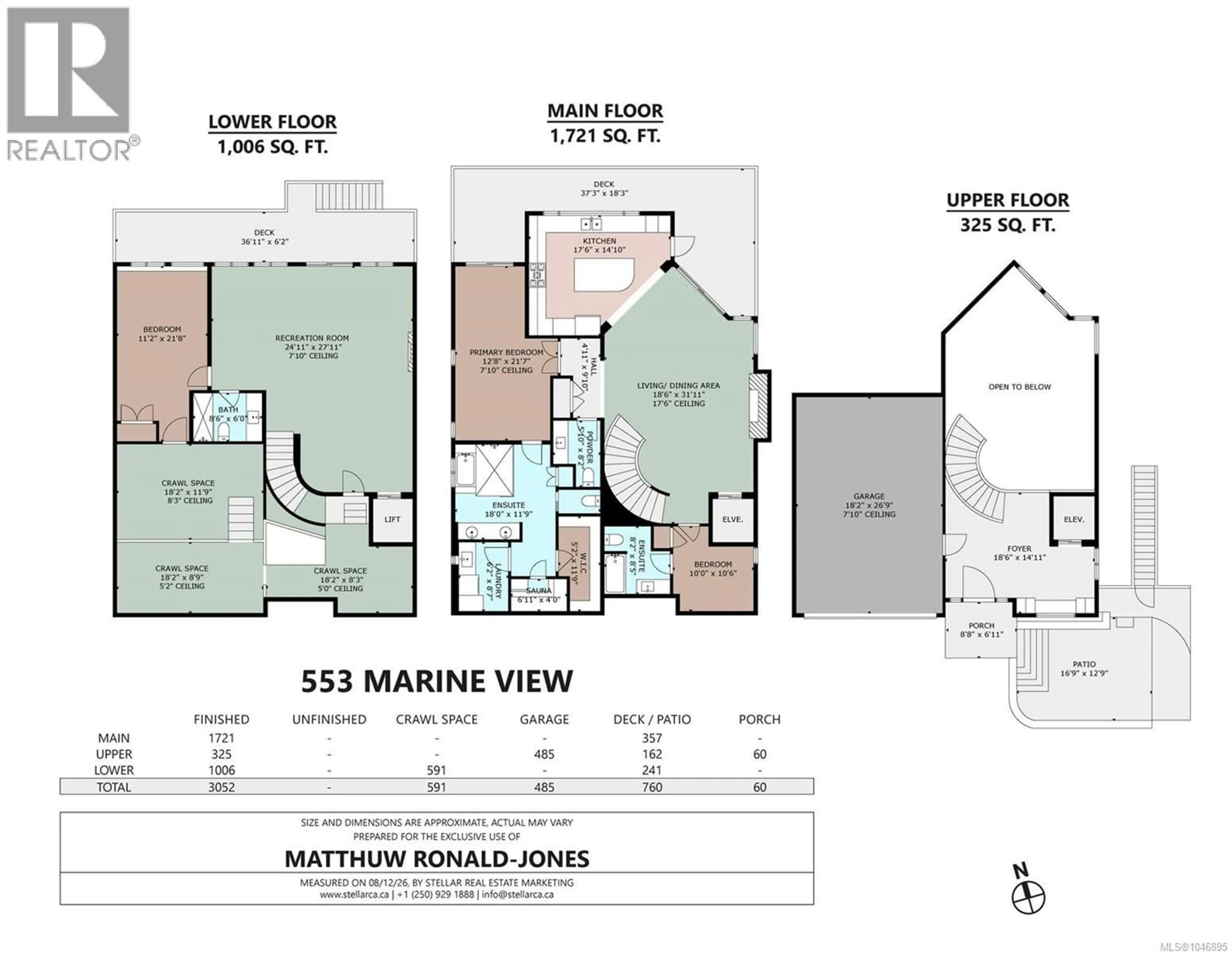 Floor plan for 553 MARINE VIEW, Cobble Hill British Columbia V8H0K8