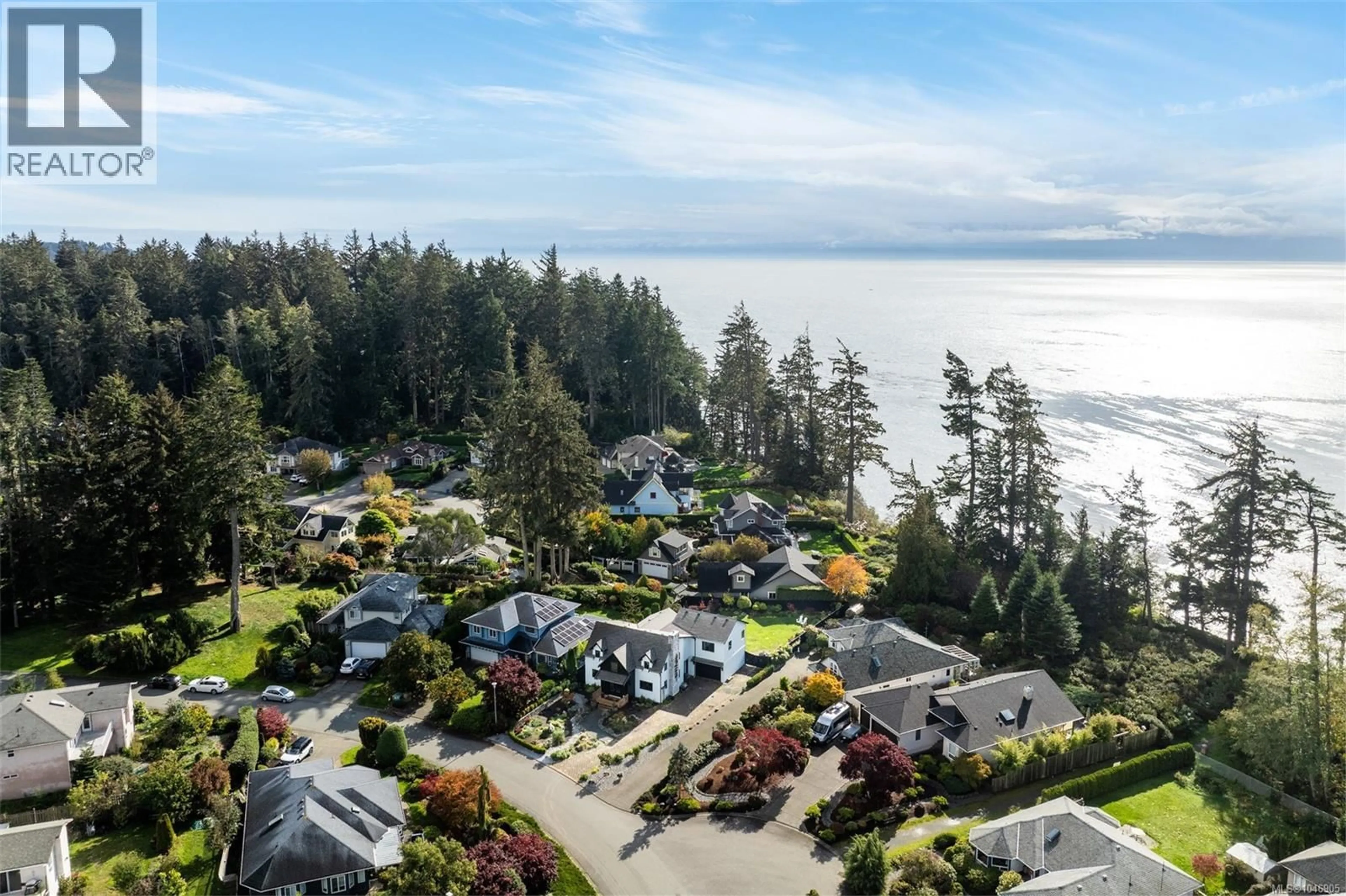 A pic from outside/outdoor area/front of a property/back of a property/a pic from drone, water/lake/river/ocean view for 7247 BETHANY PLACE, Sooke British Columbia V9Z0S8