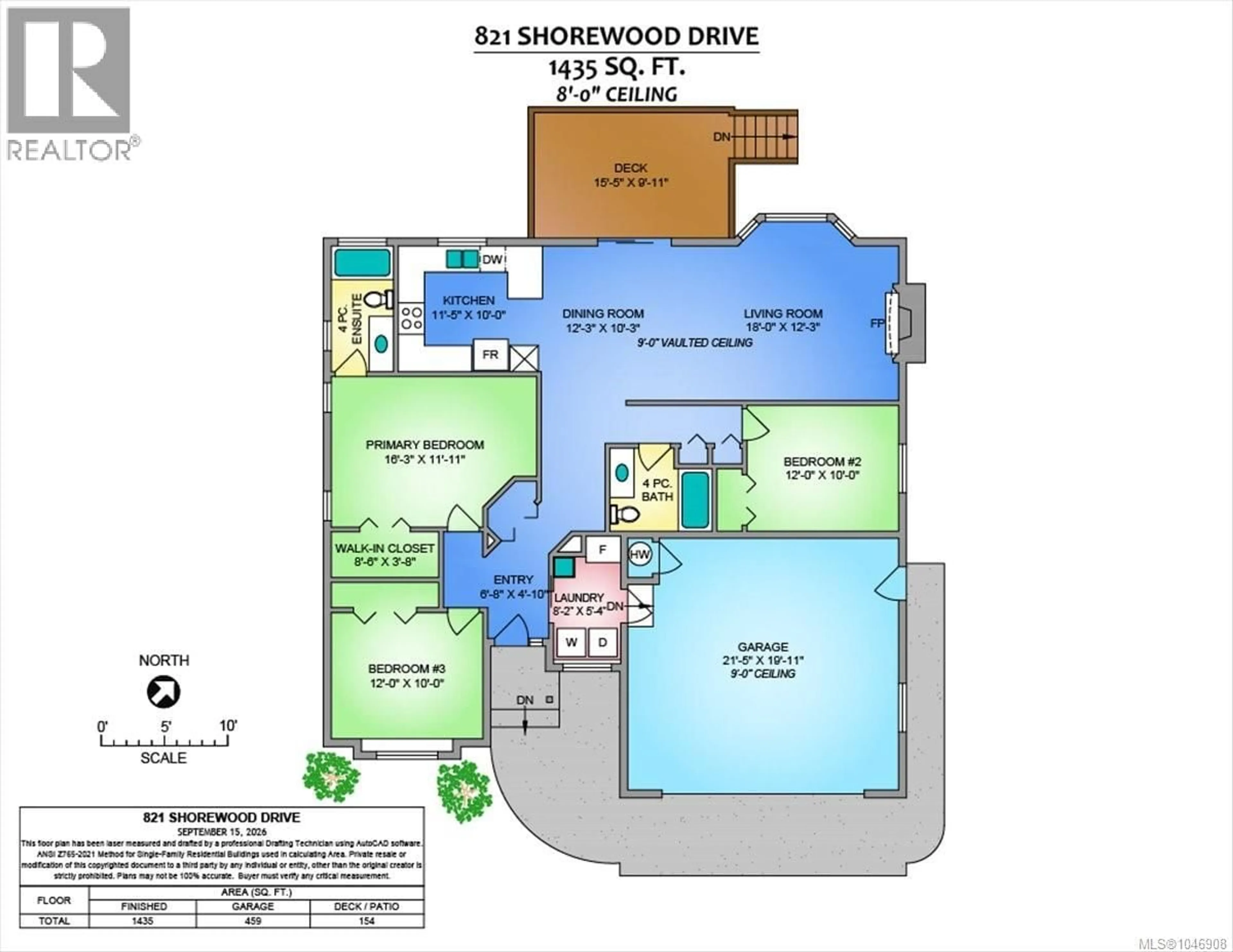 Floor plan for 821 SHOREWOOD DRIVE, Parksville British Columbia V9P1S1