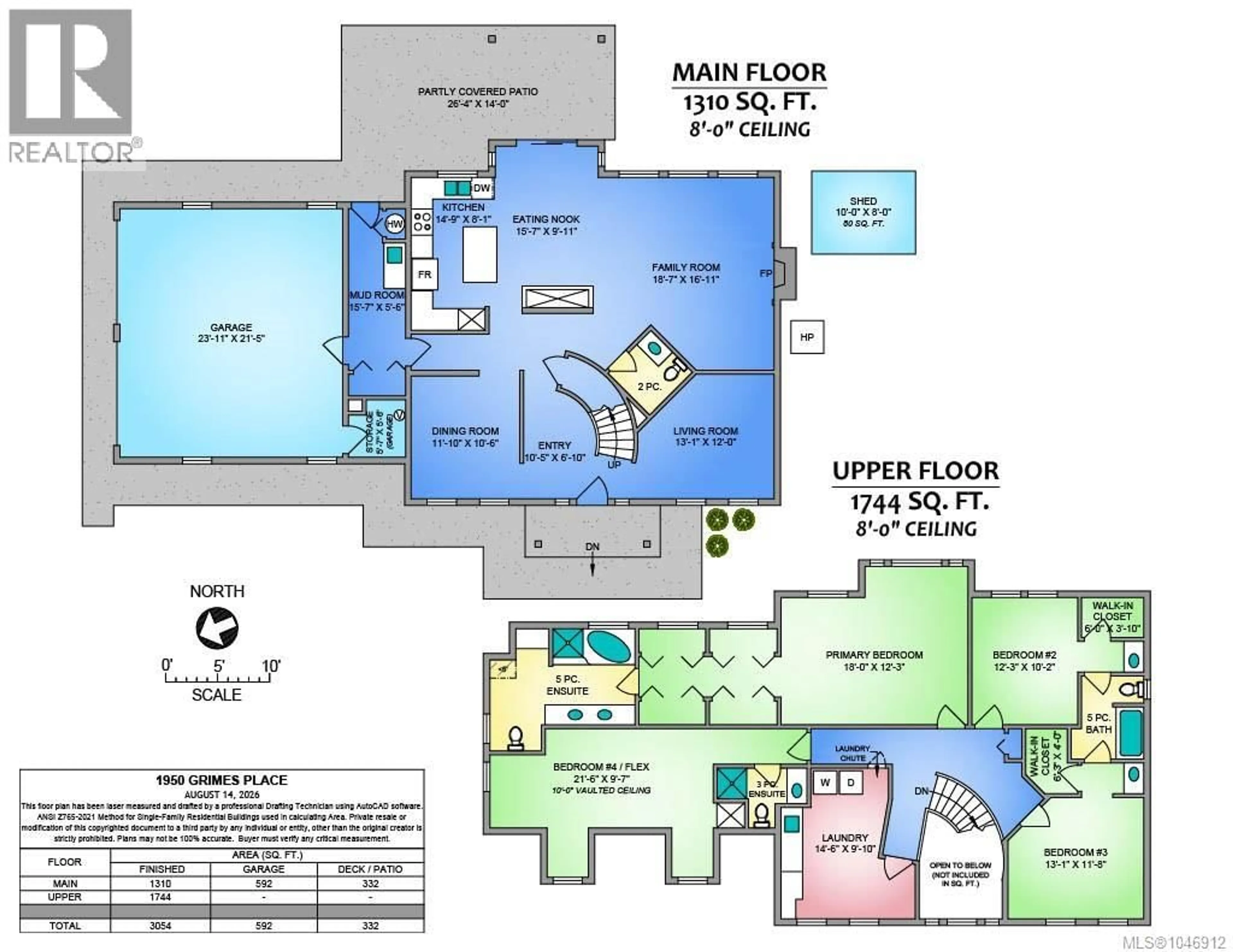Floor plan for 1950 GRIMES PLACE, Nanaimo British Columbia V9X1G9