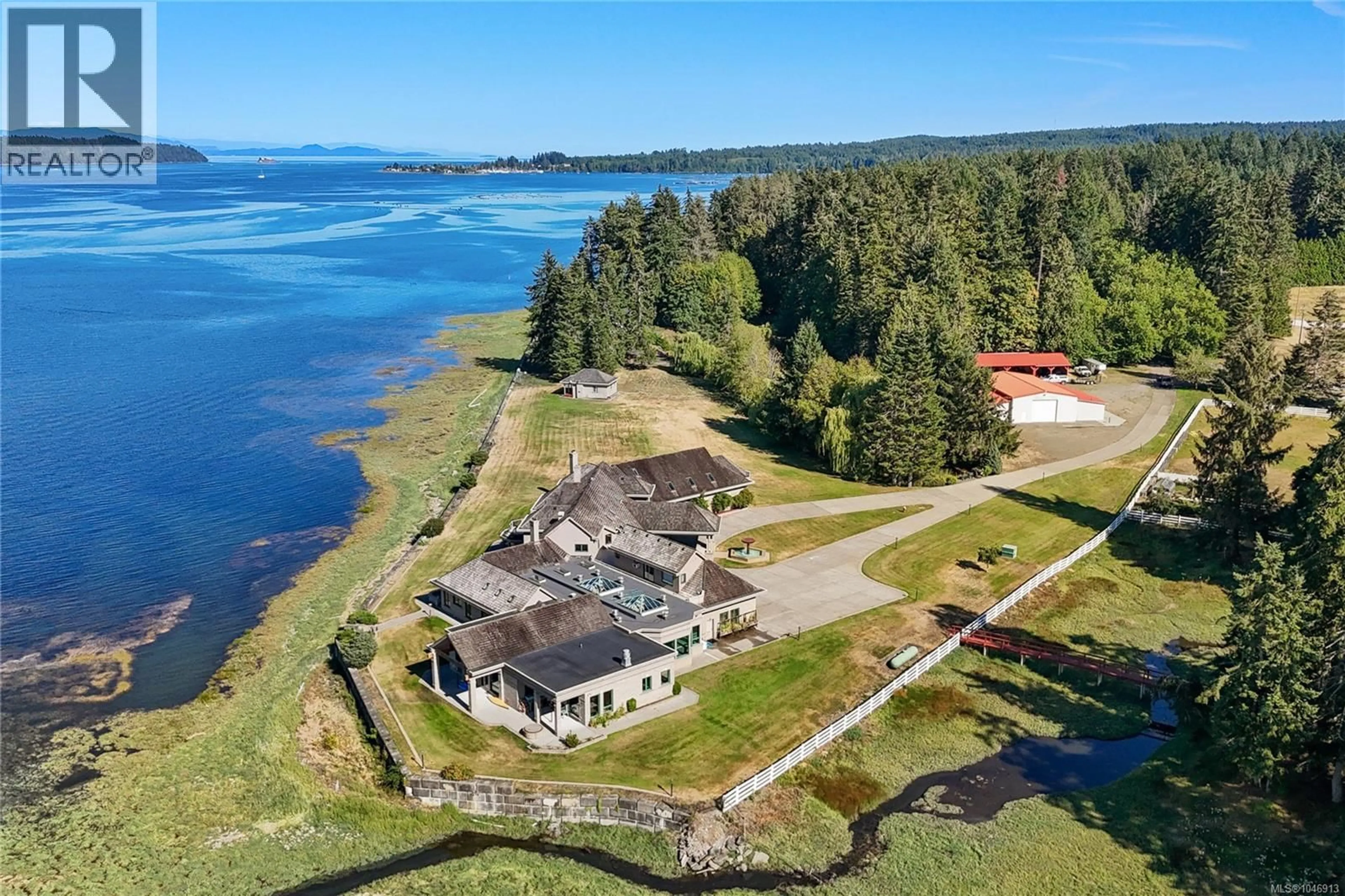 A pic from outside/outdoor area/front of a property/back of a property/a pic from drone, water/lake/river/ocean view for 340 BERRAY ROAD, Fanny Bay British Columbia V0R1W0