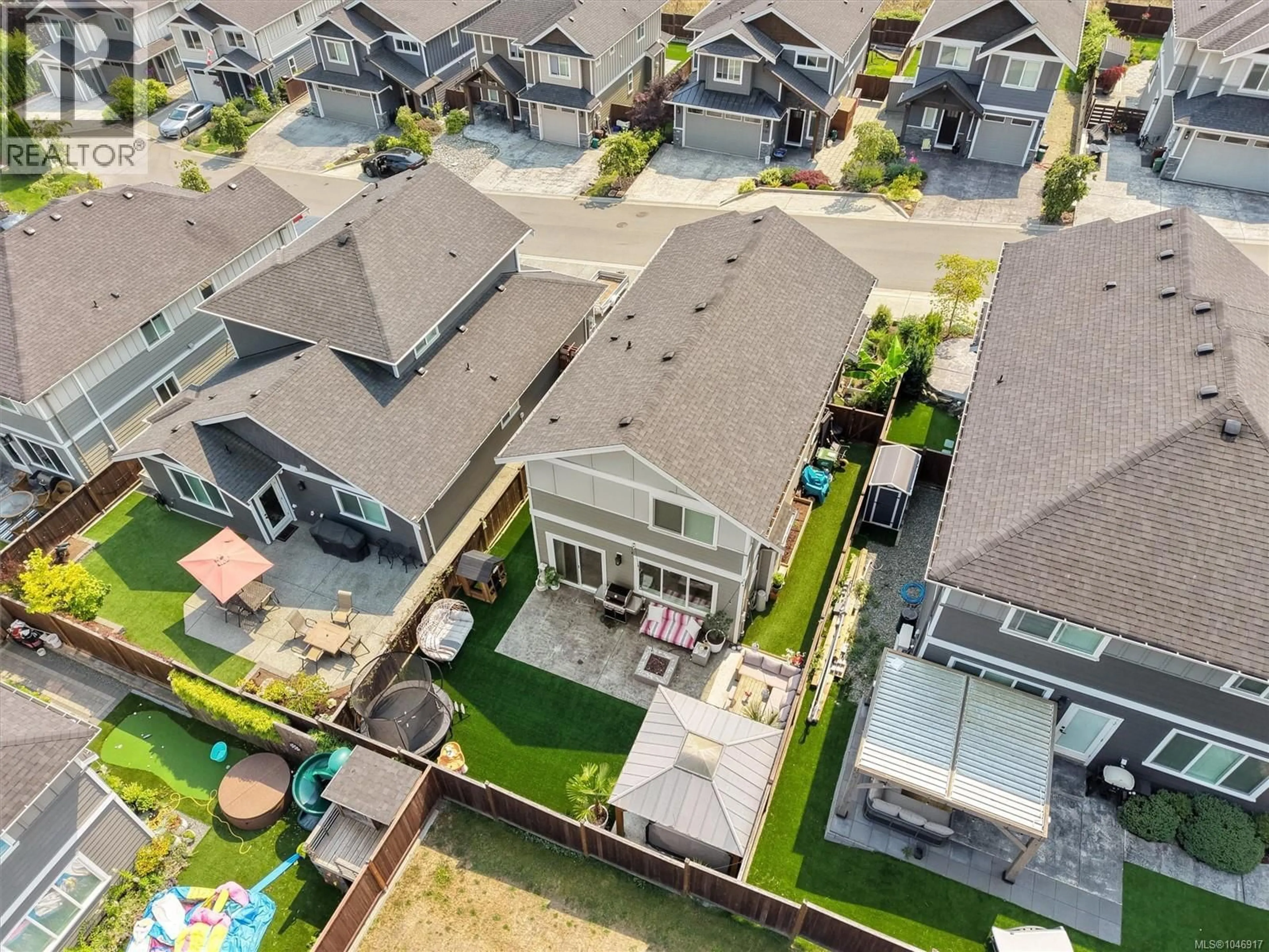 A pic from outside/outdoor area/front of a property/back of a property/a pic from drone, street for 2168 TIMBER RIDGE COURT, Central Saanich British Columbia V8M0C2