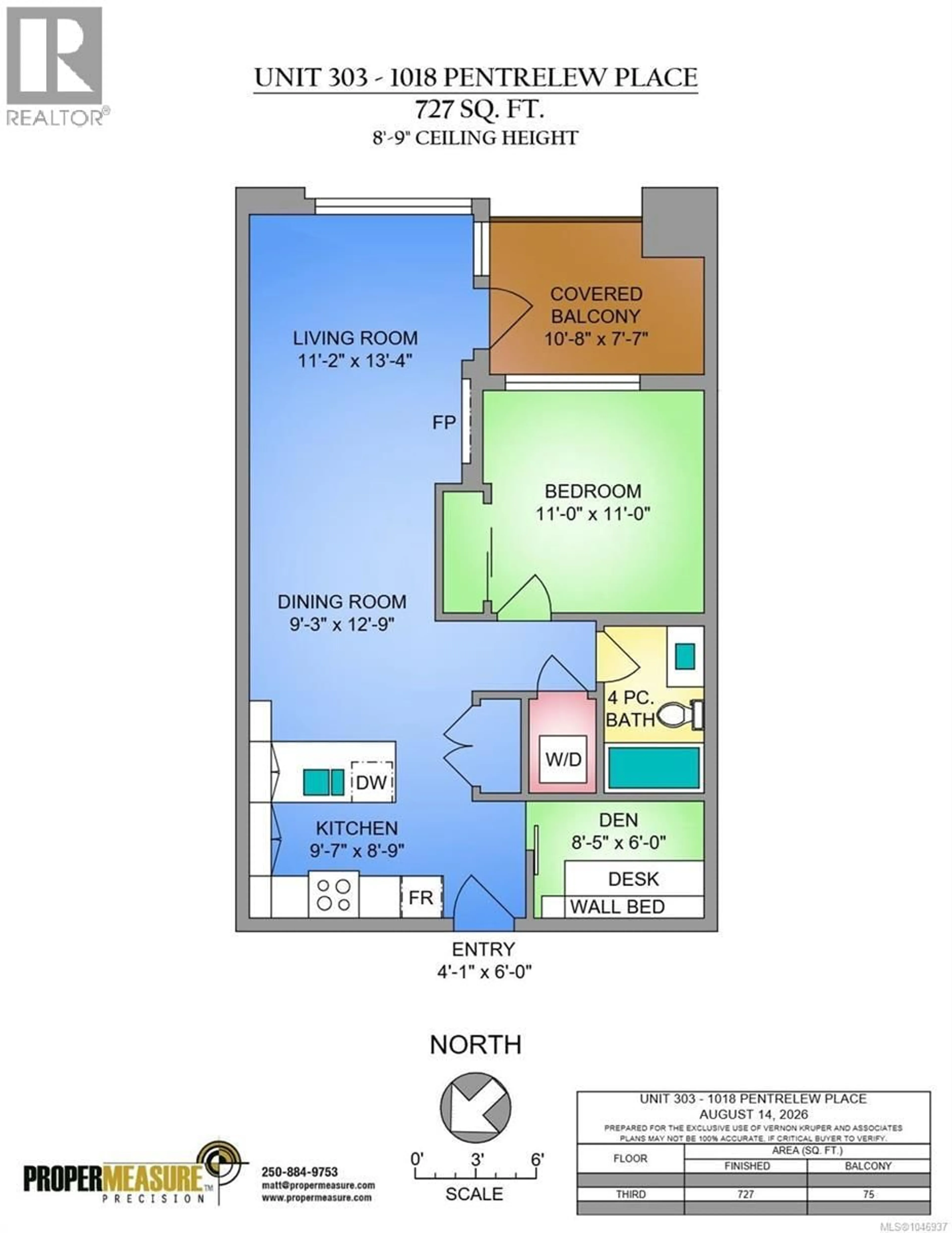 Floor plan for 303 - 1018 PENTRELEW PLACE, Victoria British Columbia V8V4J6