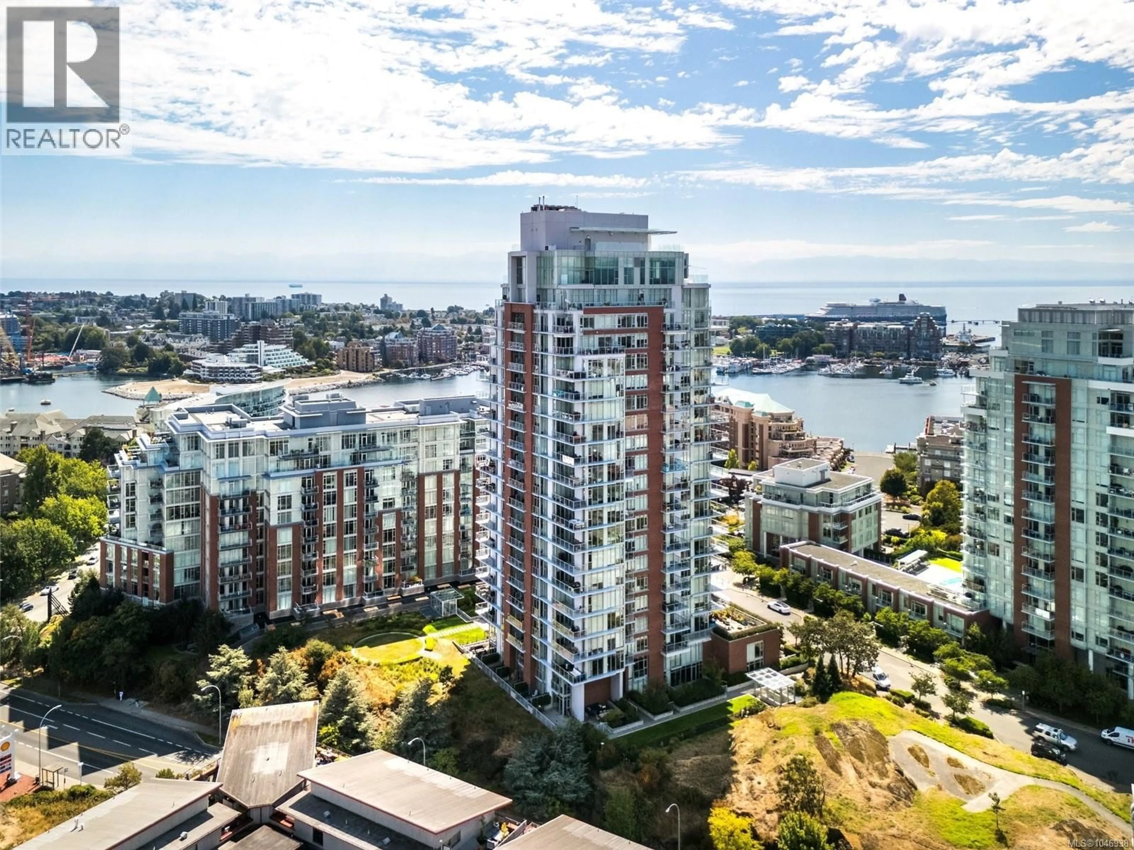 A pic from outside/outdoor area/front of a property/back of a property/a pic from drone, water/lake/river/ocean view for 1308 - 83 SAGHALIE ROAD, Victoria British Columbia V9A0E7