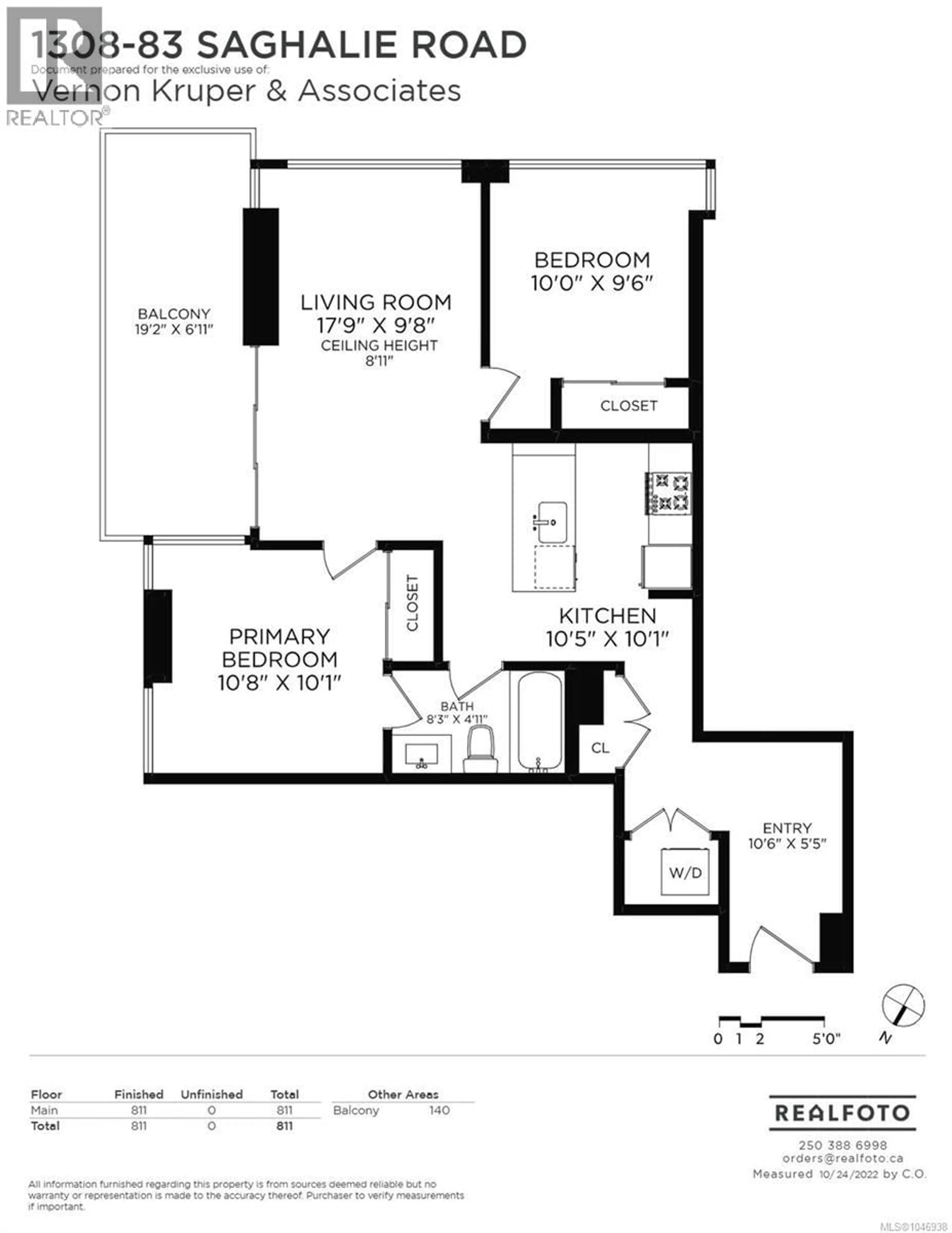 Floor plan for 1308 - 83 SAGHALIE ROAD, Victoria British Columbia V9A0E7