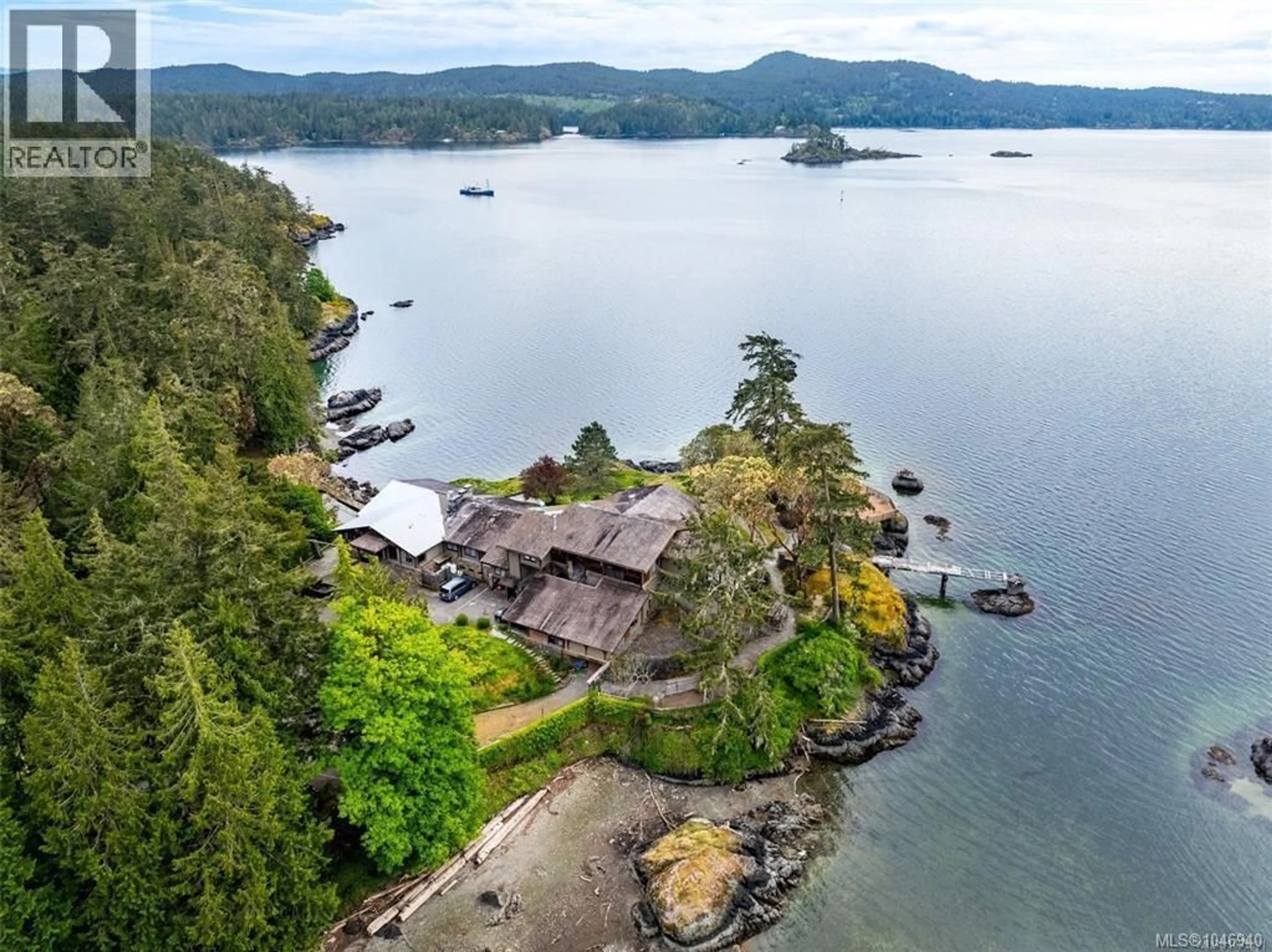 A pic from outside/outdoor area/front of a property/back of a property/a pic from drone, water/lake/river/ocean view for 1424 GILLESPIE ROAD, Sooke British Columbia V9Z0Z2