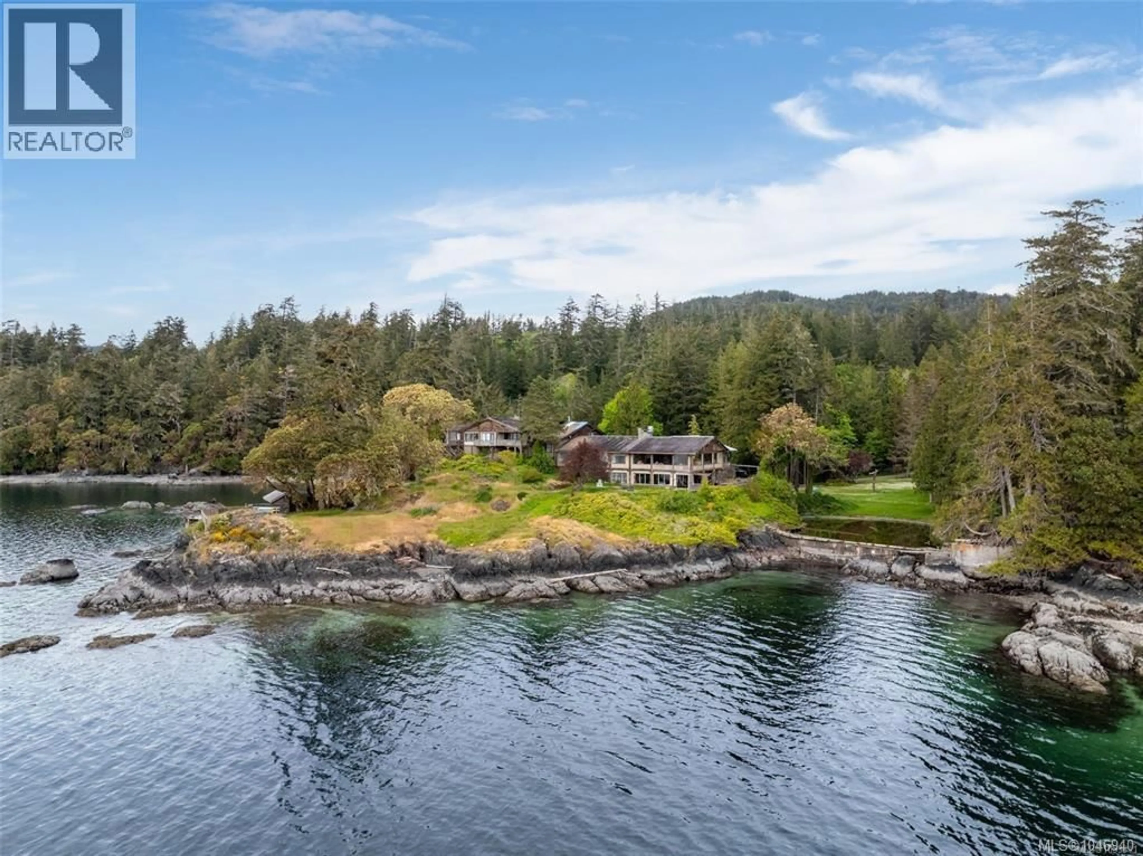A pic from outside/outdoor area/front of a property/back of a property/a pic from drone, water/lake/river/ocean view for 1424 GILLESPIE ROAD, Sooke British Columbia V9Z0Z2