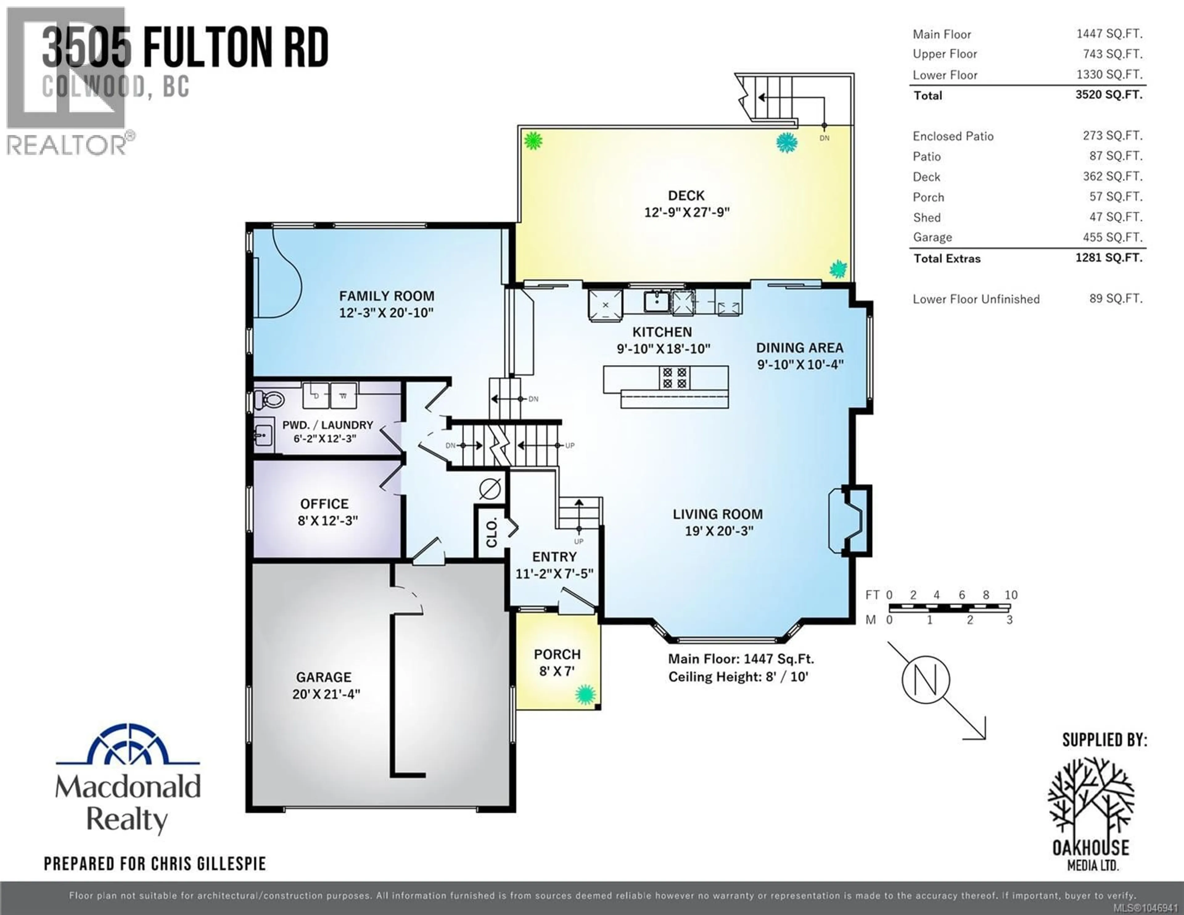 Floor plan for 3505 FULTON ROAD, Colwood British Columbia V9C3N2