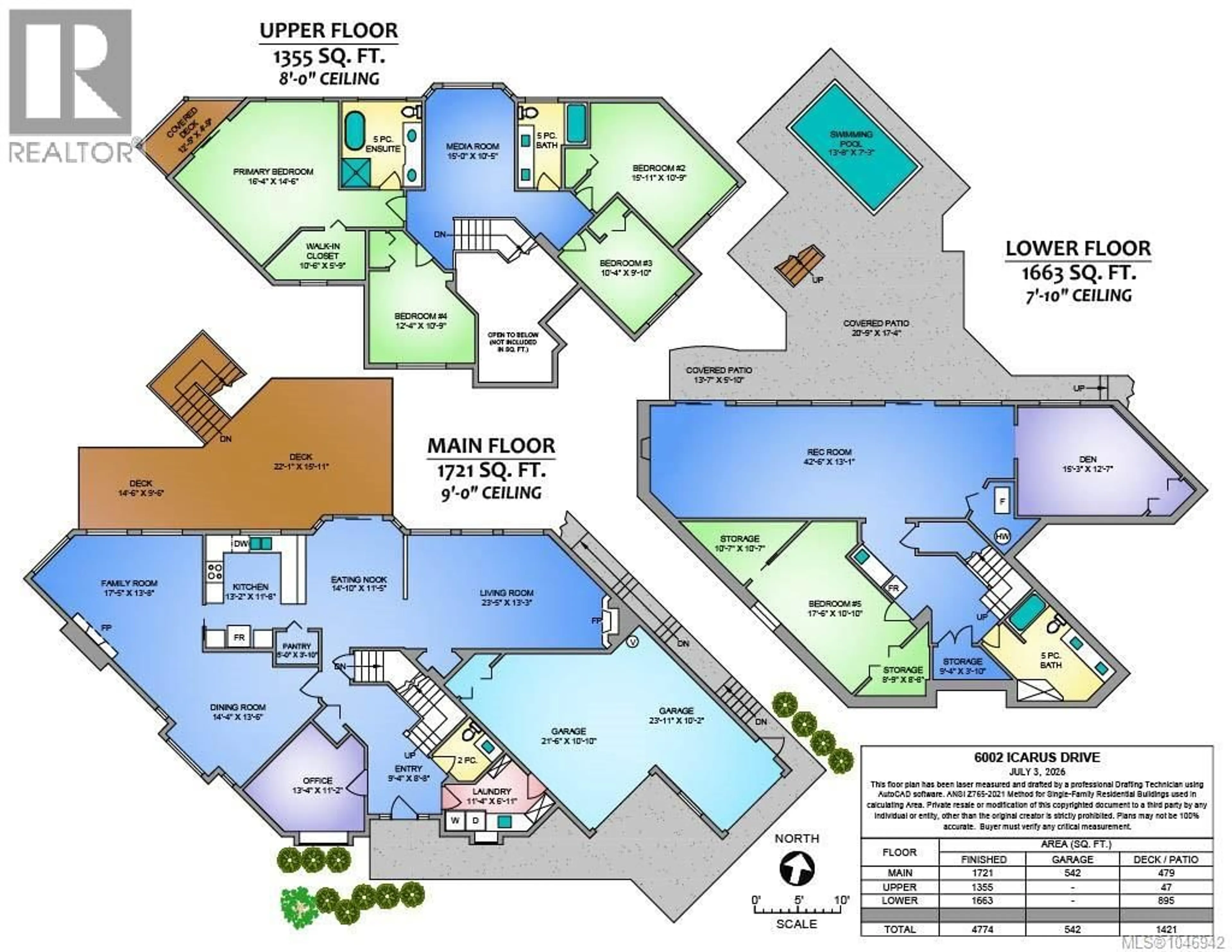 Floor plan for 6002 ICARUS DRIVE, Nanaimo British Columbia V9V1C8