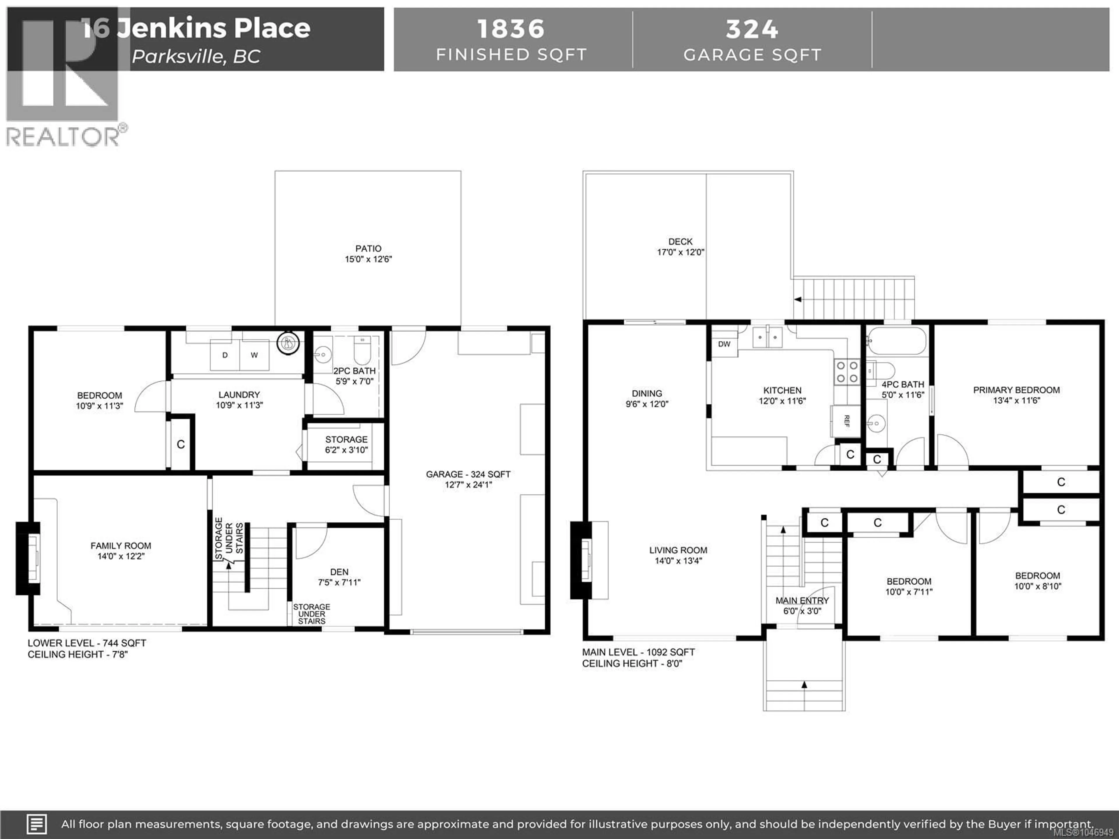 Floor plan for 16 JENKINS PLACE, Parksville British Columbia V9P1G4