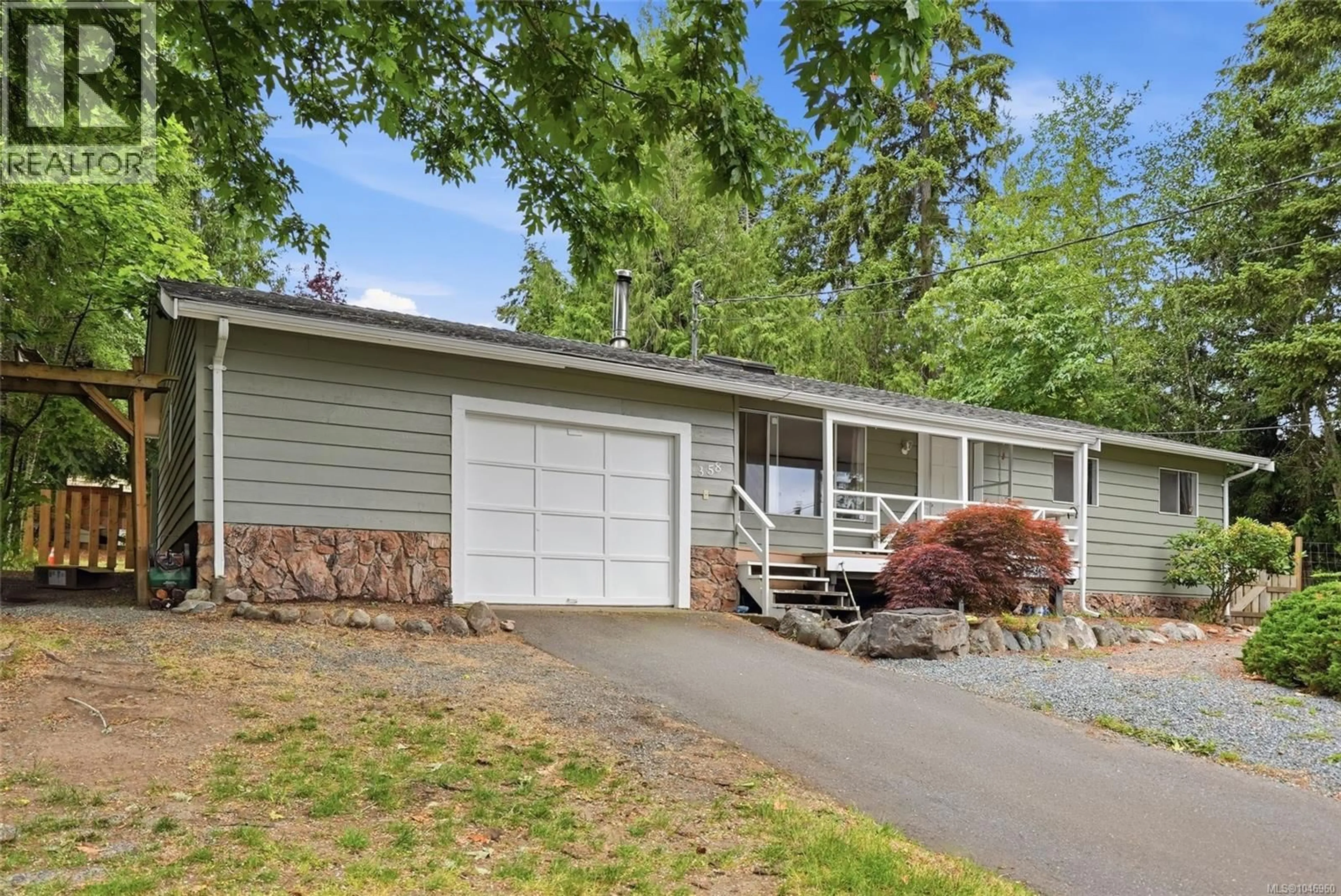 Home with vinyl exterior material, street for 358 ALDOUS ROAD, Qualicum Beach British Columbia V0N1G0