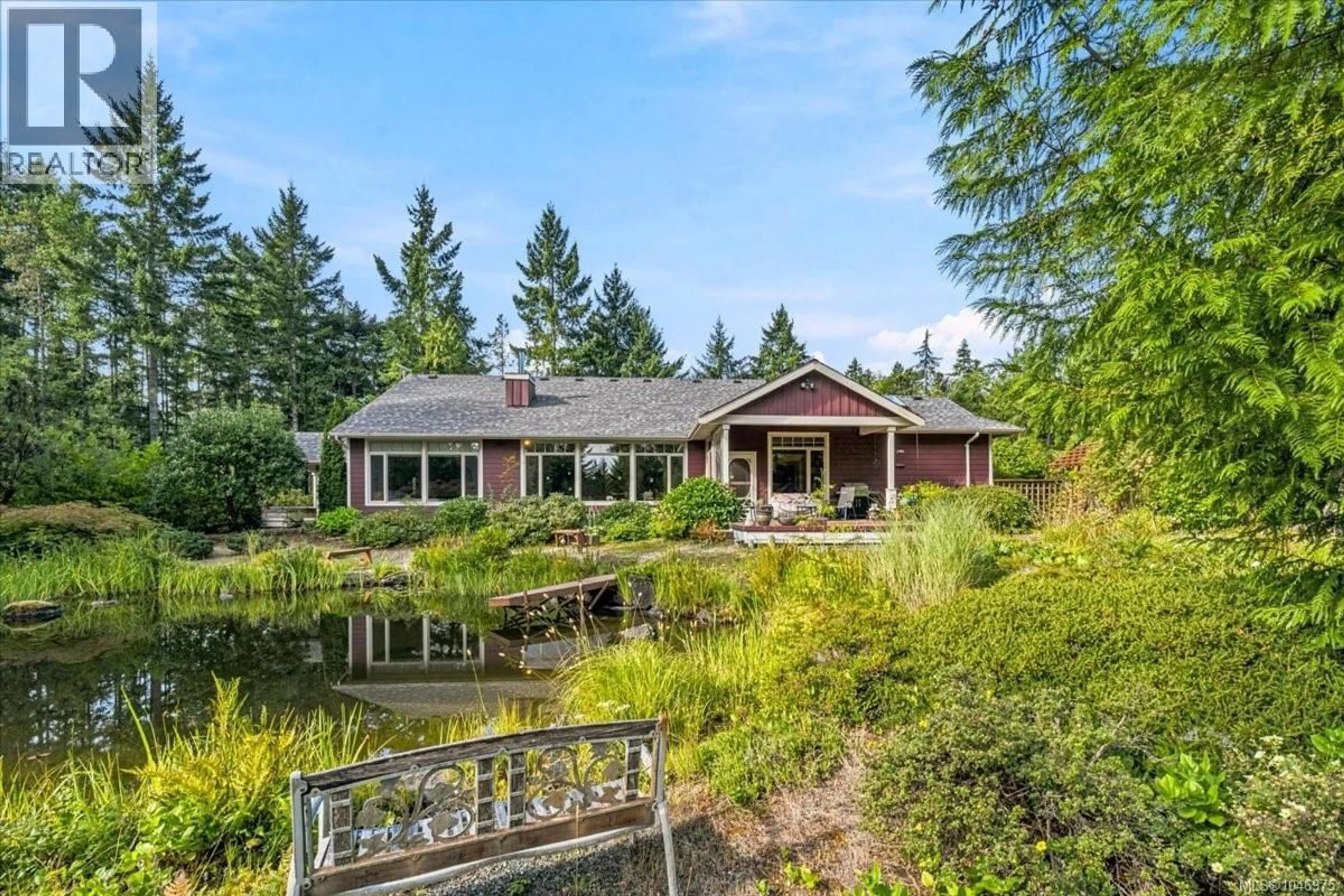 A pic from outside/outdoor area/front of a property/back of a property/a pic from drone, water/lake/river/ocean view for 1205 SPIDER LAKE ROAD, Qualicum Beach British Columbia V9K2L7