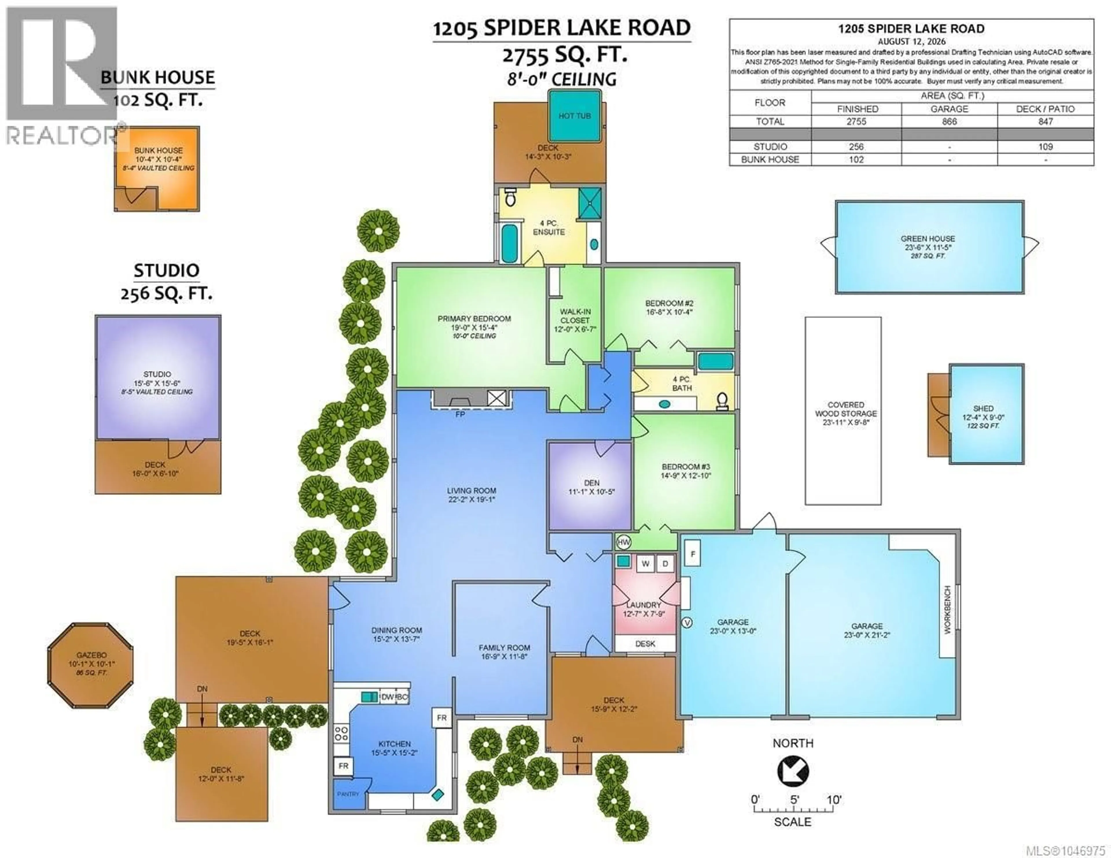 Floor plan for 1205 SPIDER LAKE ROAD, Qualicum Beach British Columbia V9K2L7