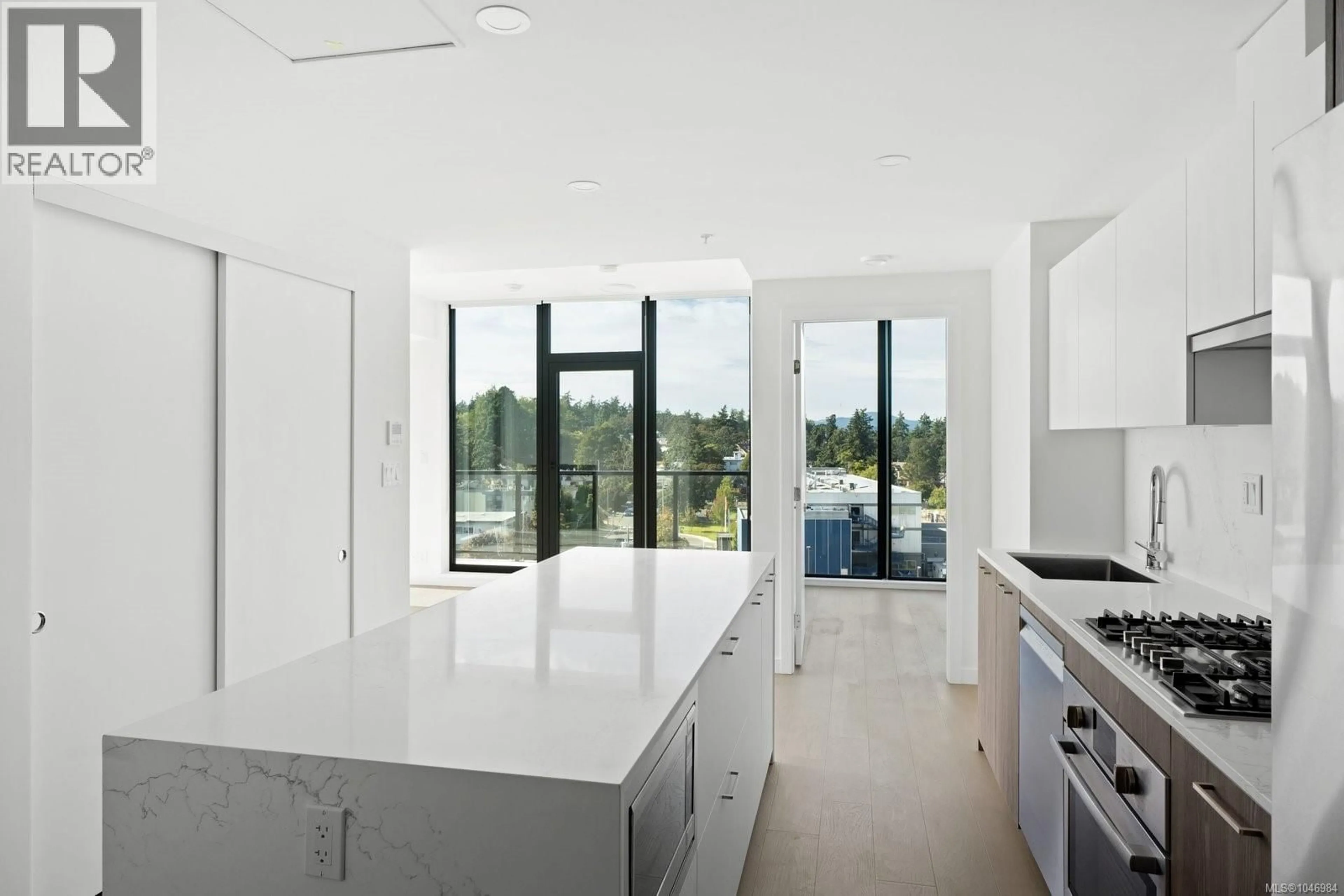 Contemporary kitchen, ceramic/tile floor for 905 - 899 ESQUIMALT ROAD, Esquimalt British Columbia V9A3M5