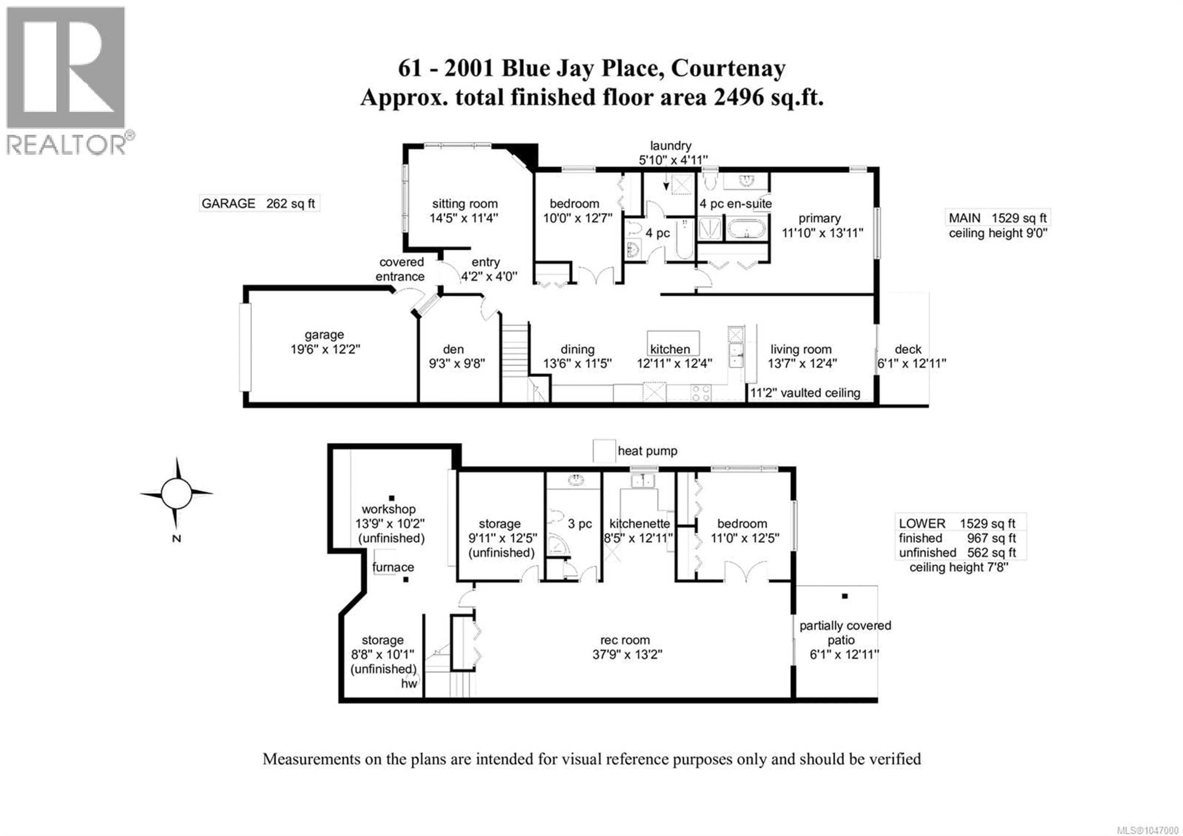 Floor plan for 61 - 2001 BLUE JAY PLACE, Courtenay British Columbia V9N4A8