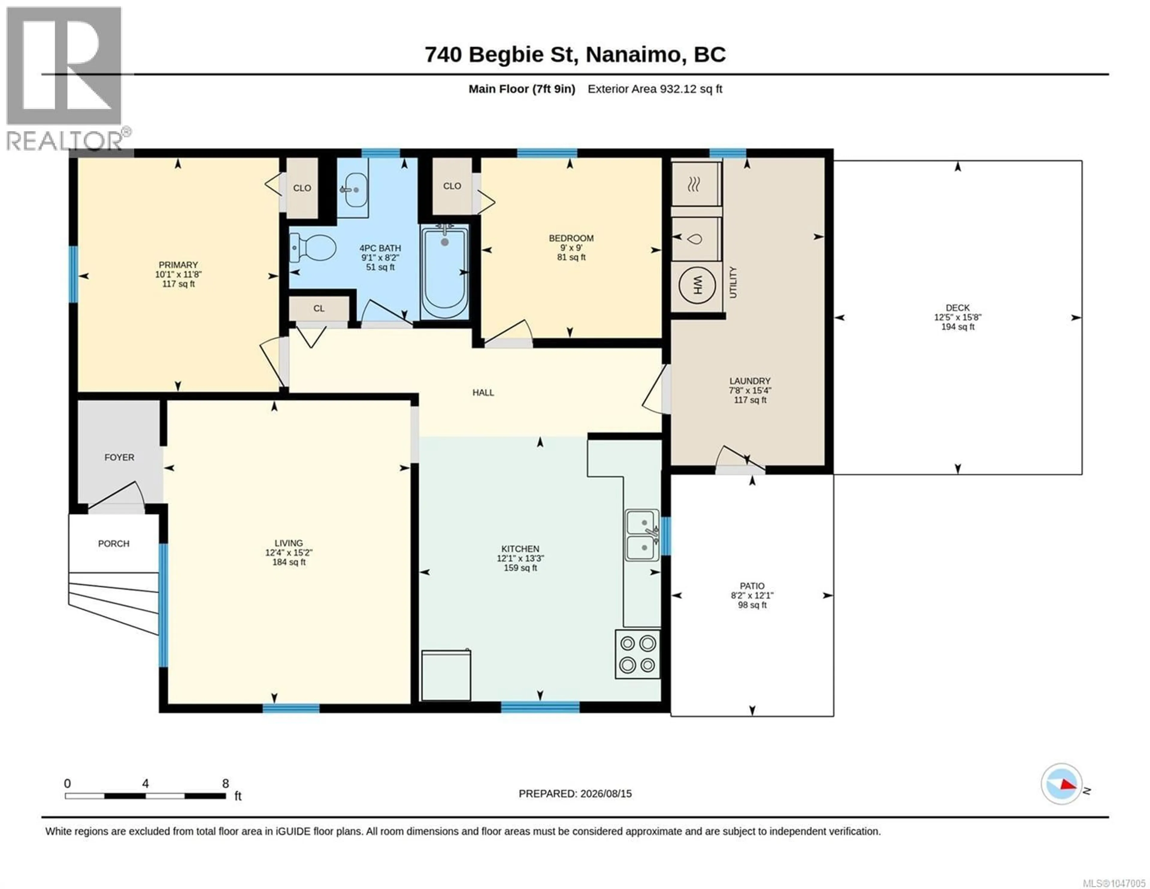Floor plan for 740 BEGBIE STREET, Nanaimo British Columbia V9S1N8