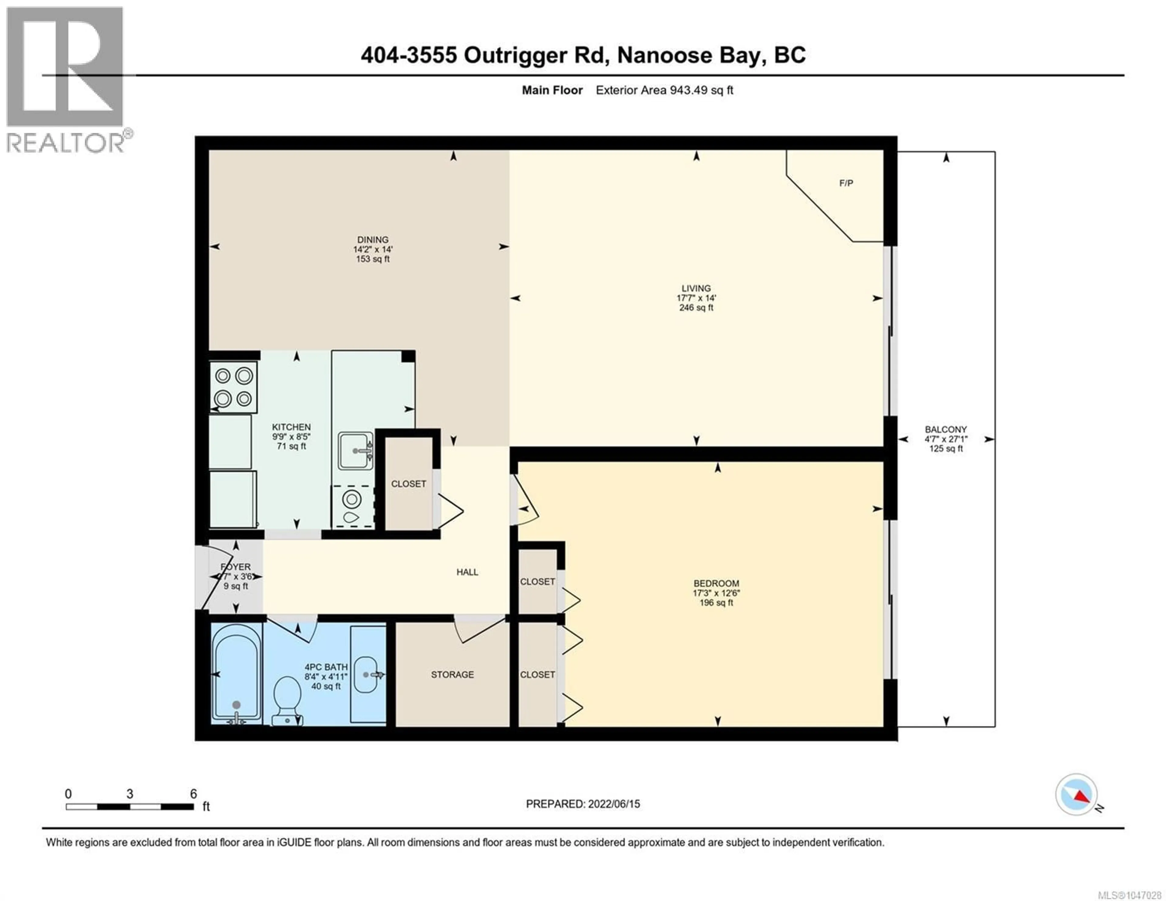 Floor plan for 404 - 3555 OUTRIGGER ROAD, Nanoose Bay British Columbia V9P9K1