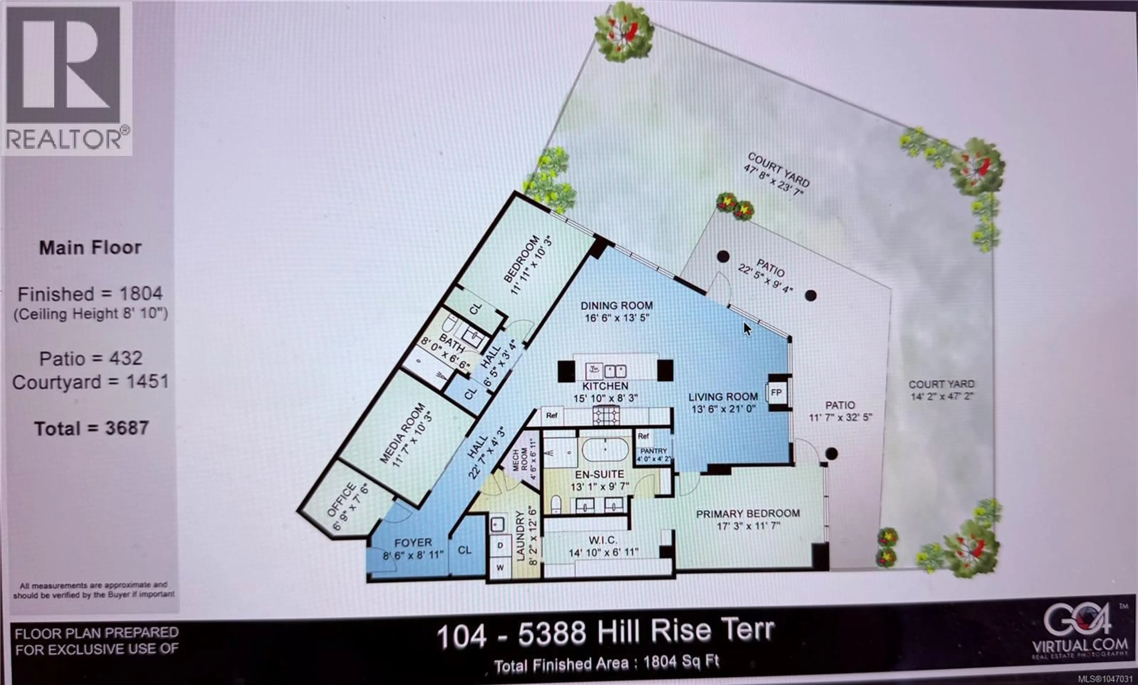 Floor plan for 103 - 5388 HILL RISE TERRACE, Saanich British Columbia V8Y3K3