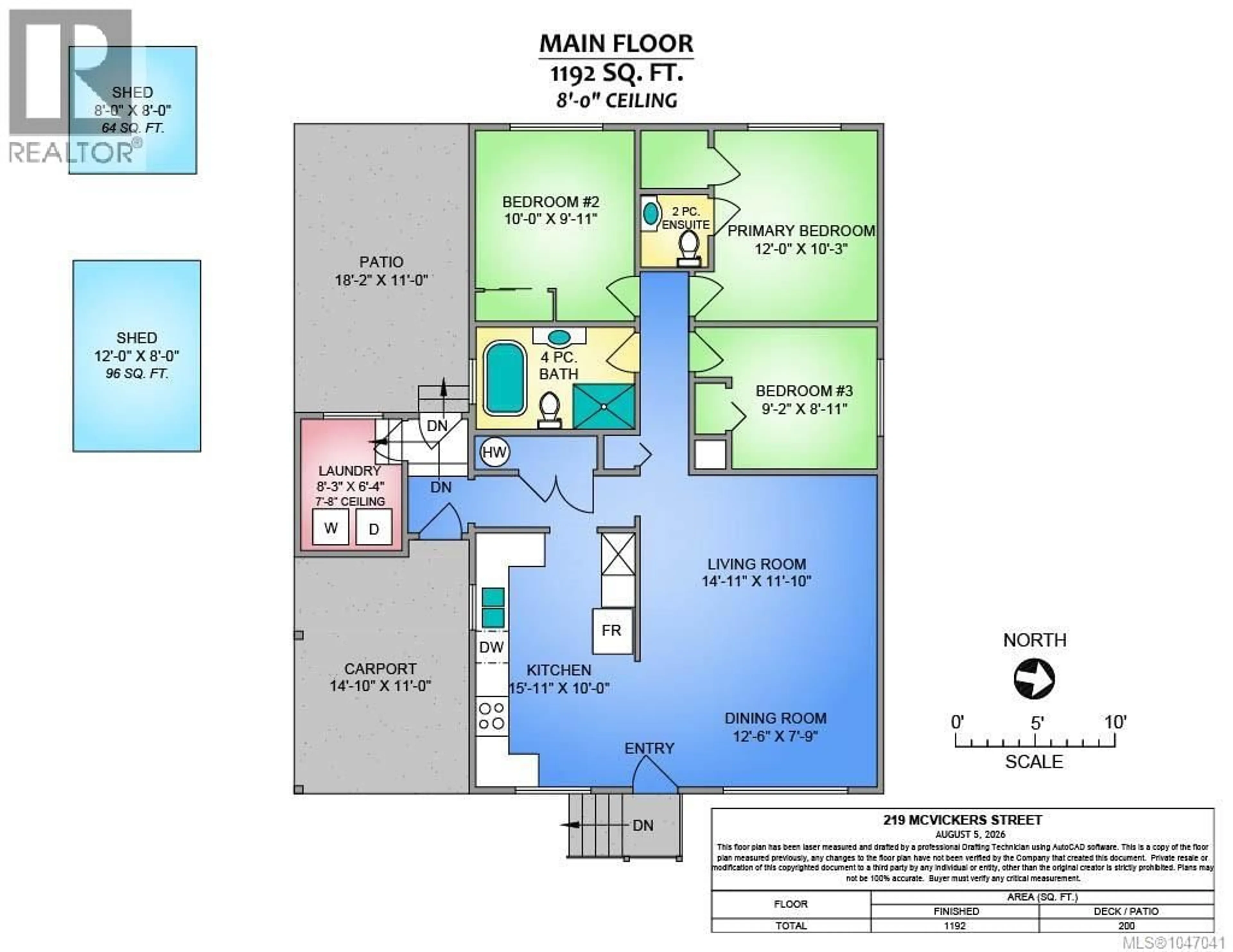 Floor plan for 219 MCVICKERS STREET, Parksville British Columbia V9P0B9