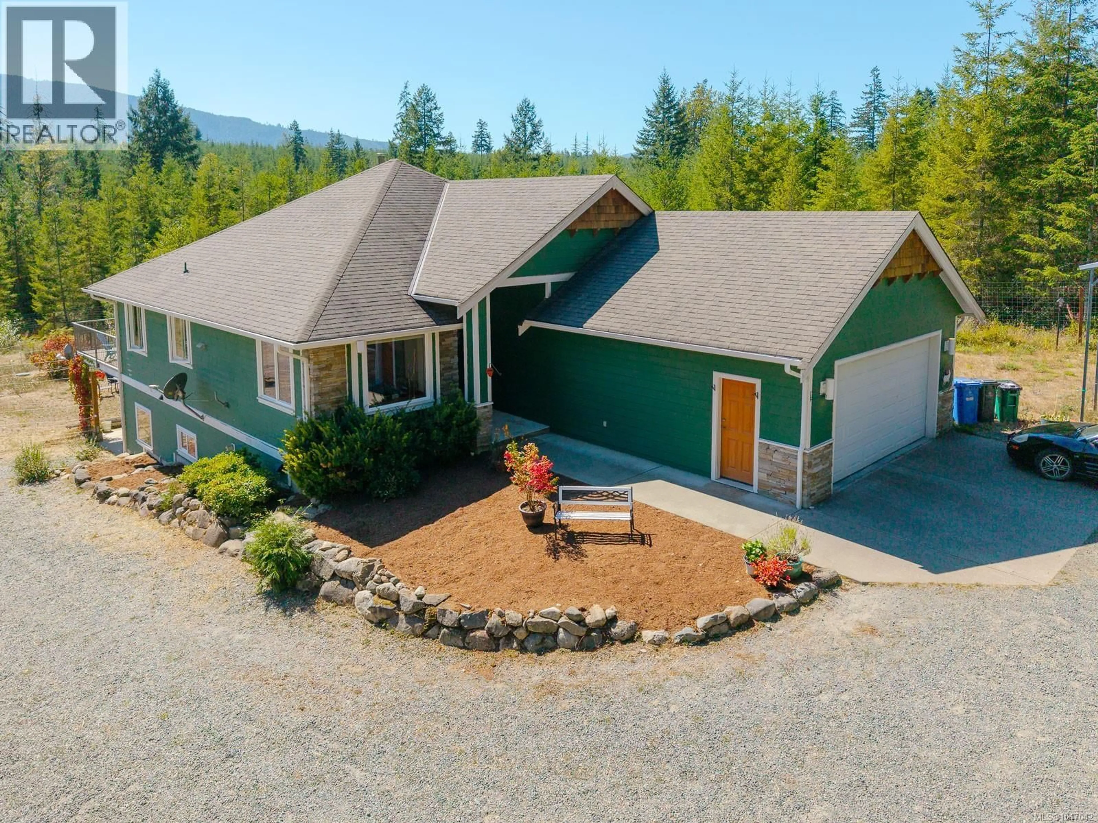 A pic from outside/outdoor area/front of a property/back of a property/a pic from drone, mountain view for 5160 COWICHAN LAKE ROAD, Duncan British Columbia V9L6H6