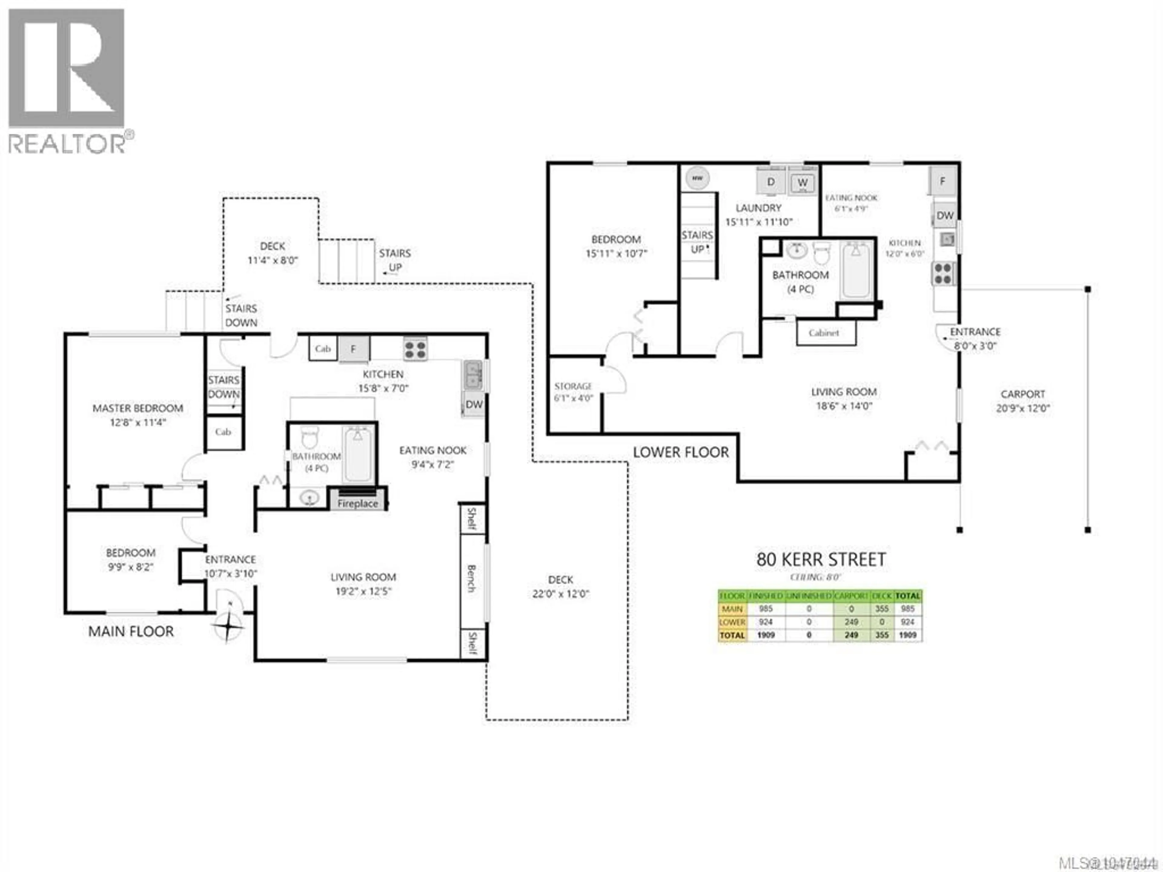 Floor plan for 80 KERR STREET, Nanaimo British Columbia V9R1Y3