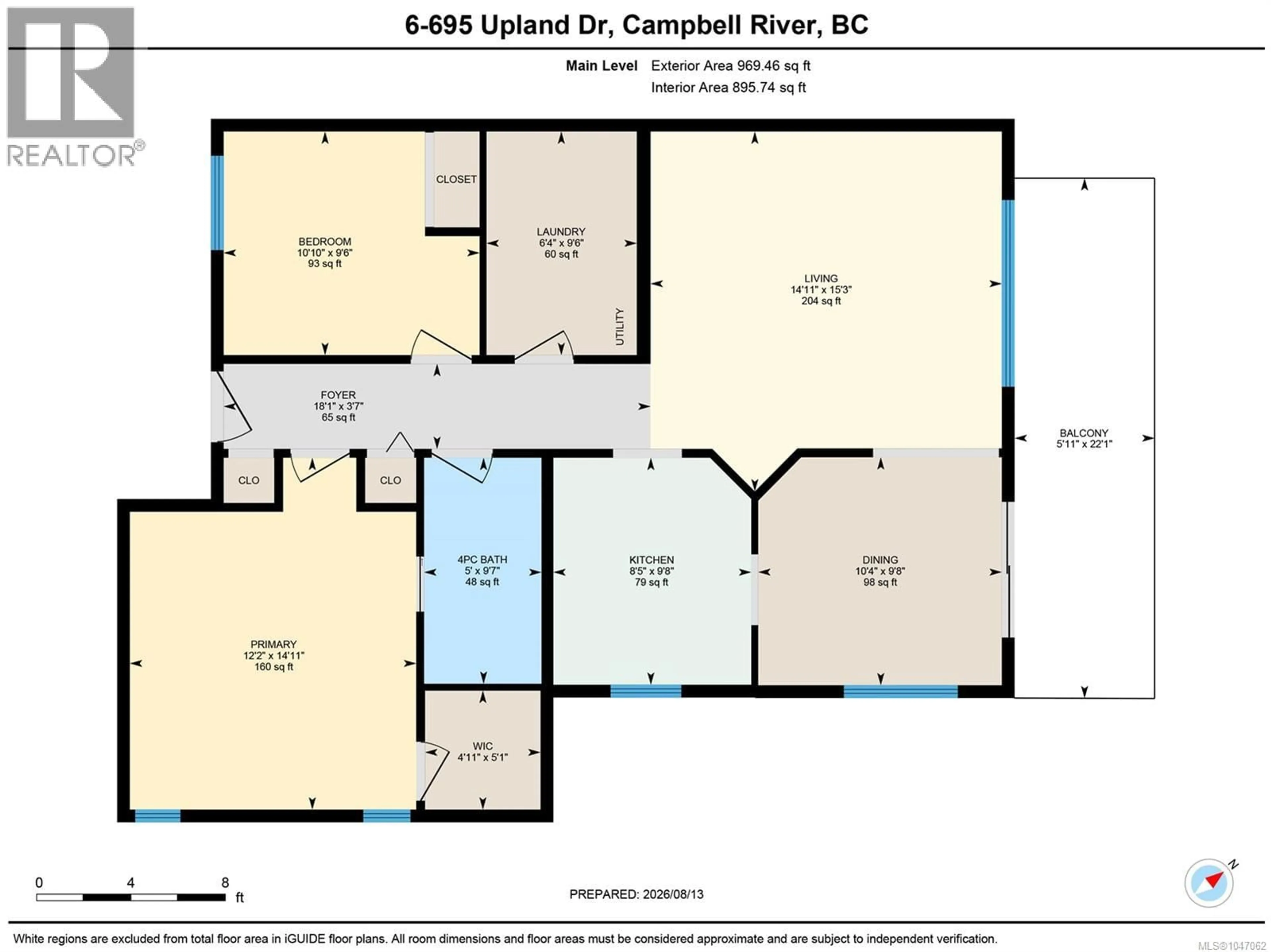 Floor plan for 6 - 695 UPLAND DRIVE, Campbell River British Columbia V9W2A7