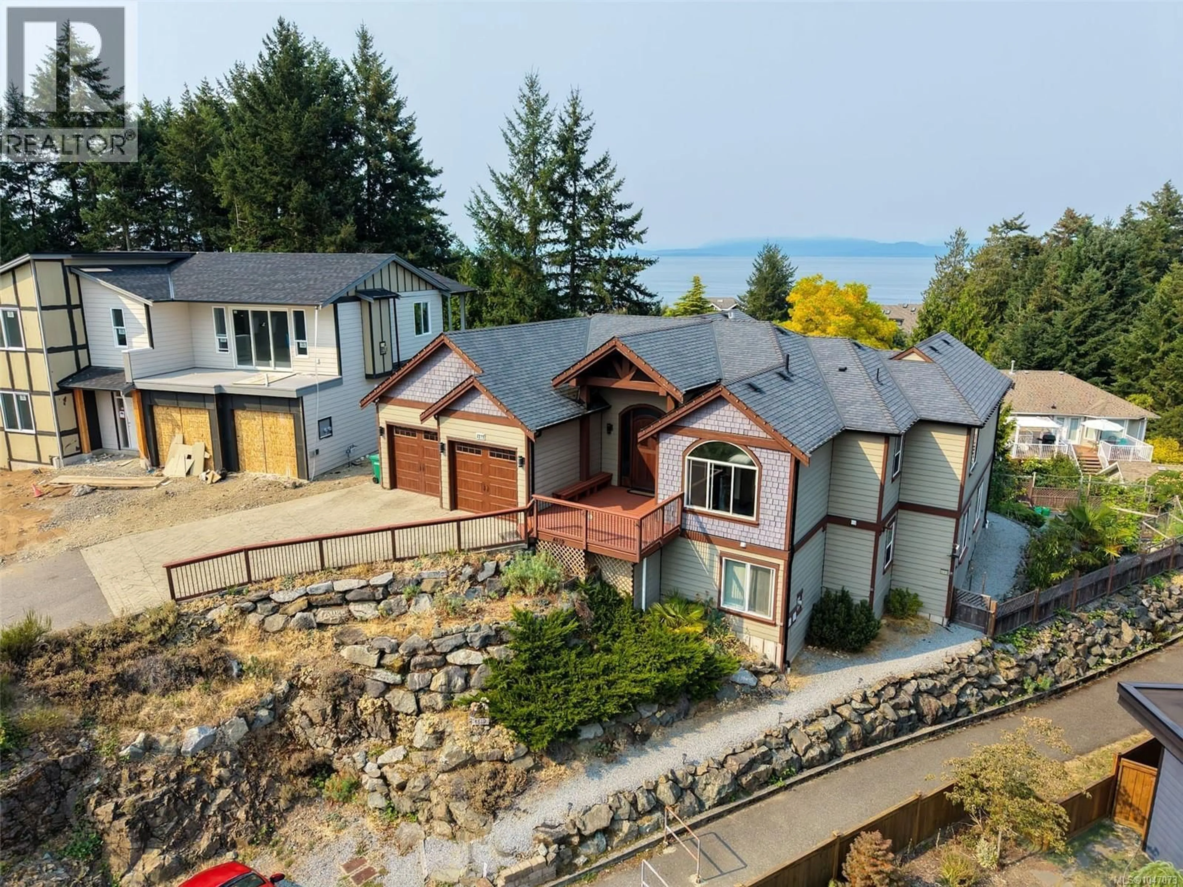 A pic from outside/outdoor area/front of a property/back of a property/a pic from drone, water/lake/river/ocean view for 4819 WHALLEY WAY, Nanaimo British Columbia V9V1W5