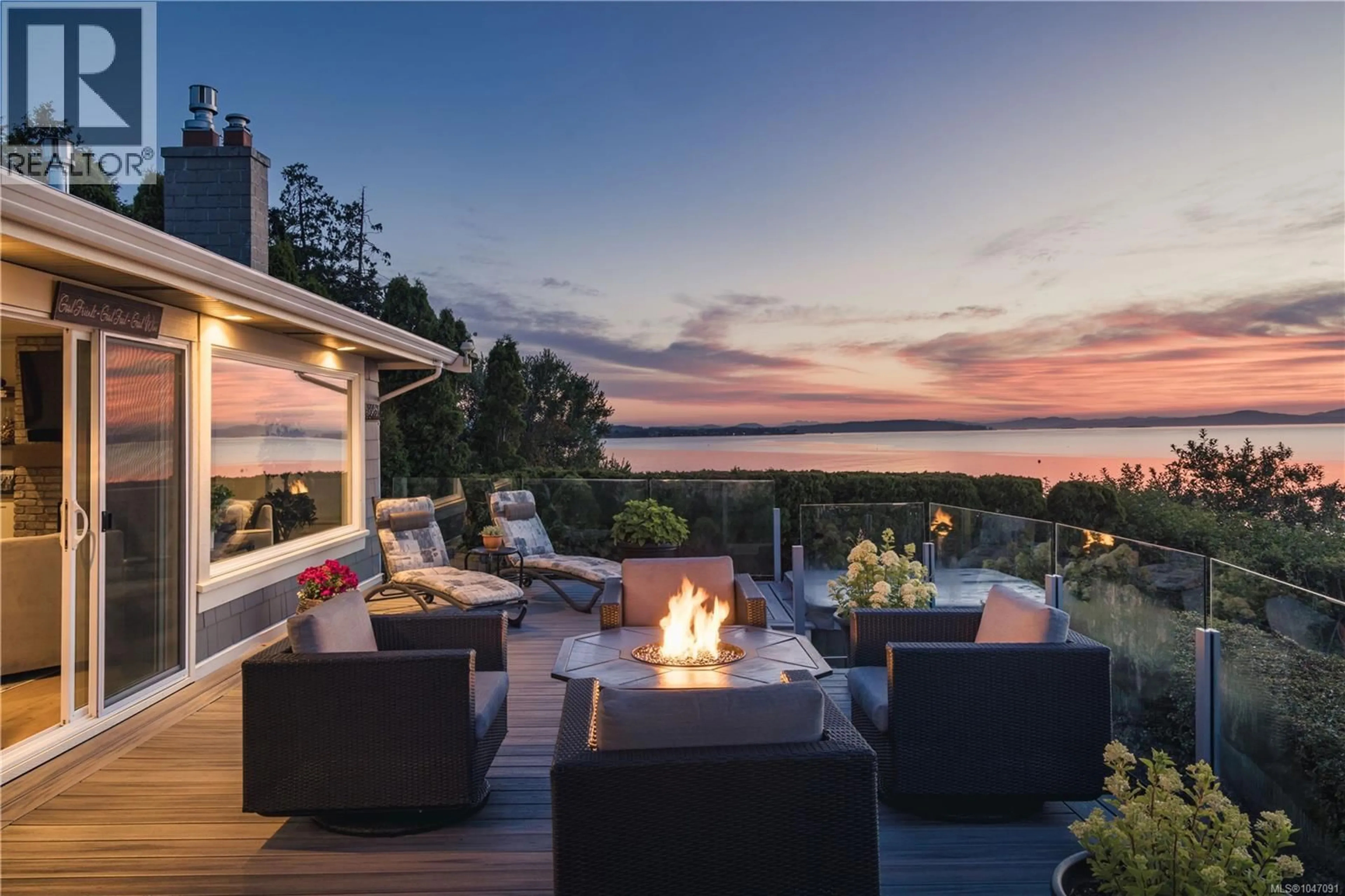 Patio, water/lake/river/ocean view for 8585 LOCHSIDE DRIVE, North Saanich British Columbia V8L1M5