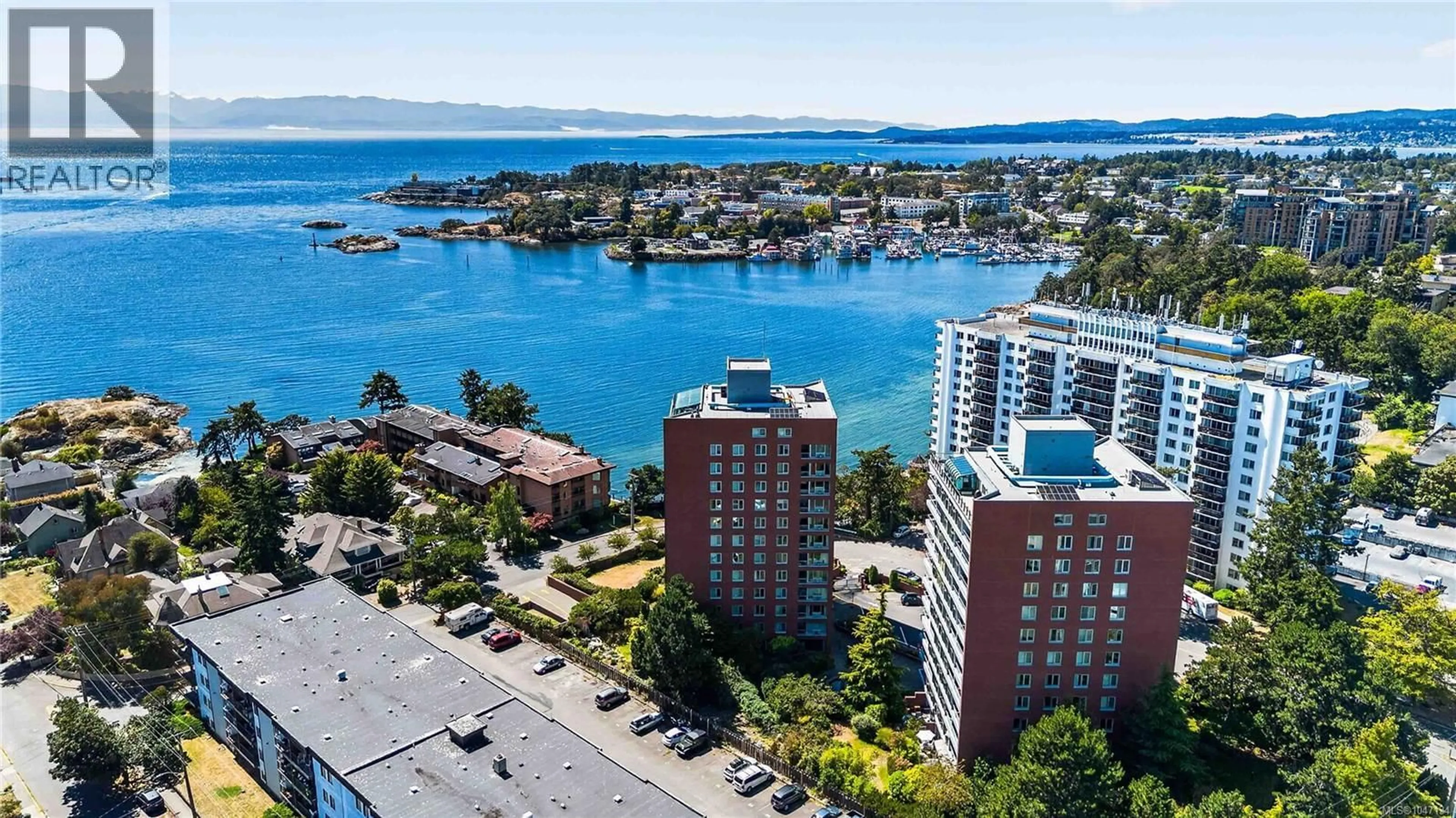 A pic from outside/outdoor area/front of a property/back of a property/a pic from drone, water/lake/river/ocean view for 506 - 325 MAITLAND STREET, Victoria British Columbia V9A7E9