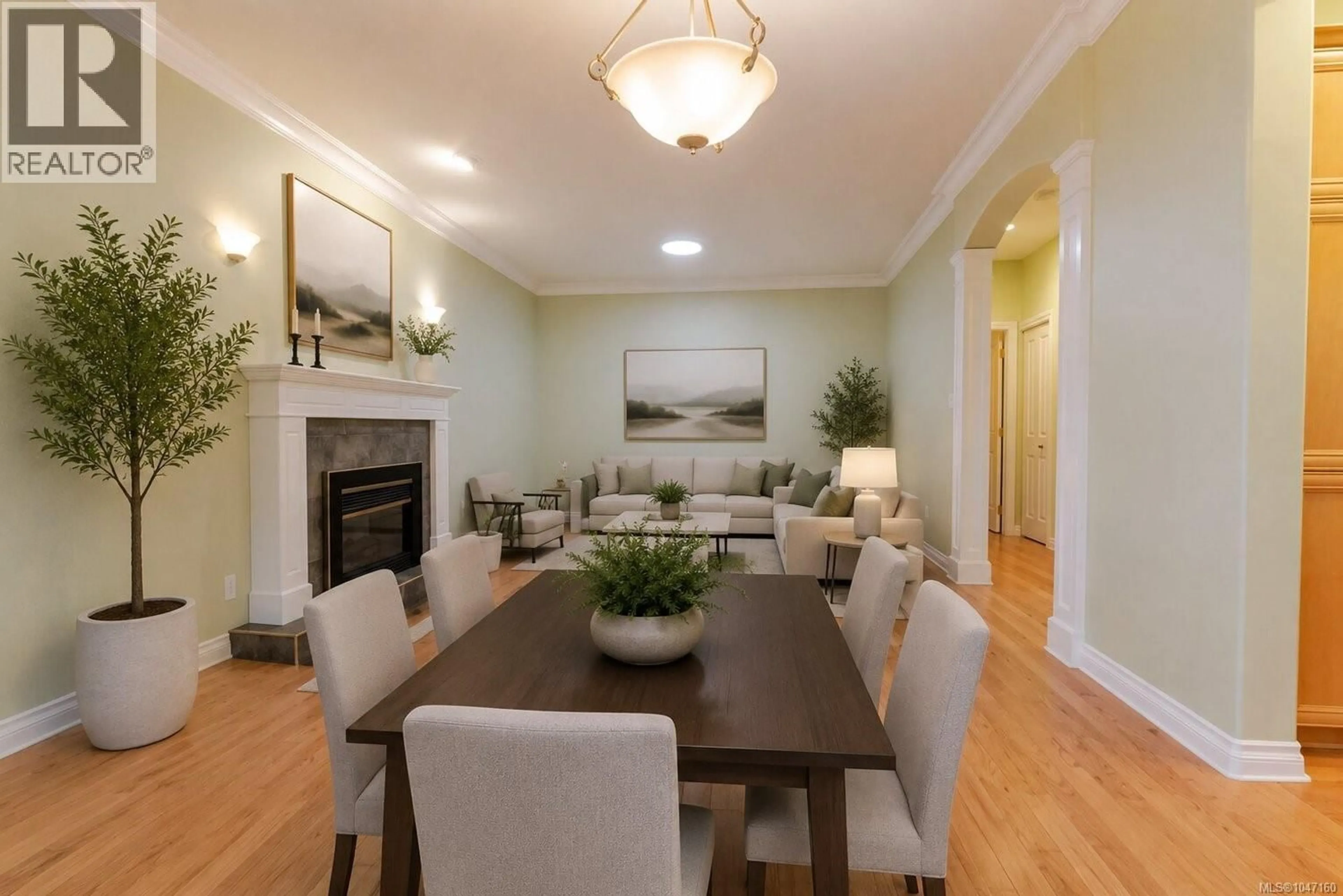 Dining room, wood/laminate floor for 2420 MT. BAKER AVENUE, Sidney British Columbia V8L6A1