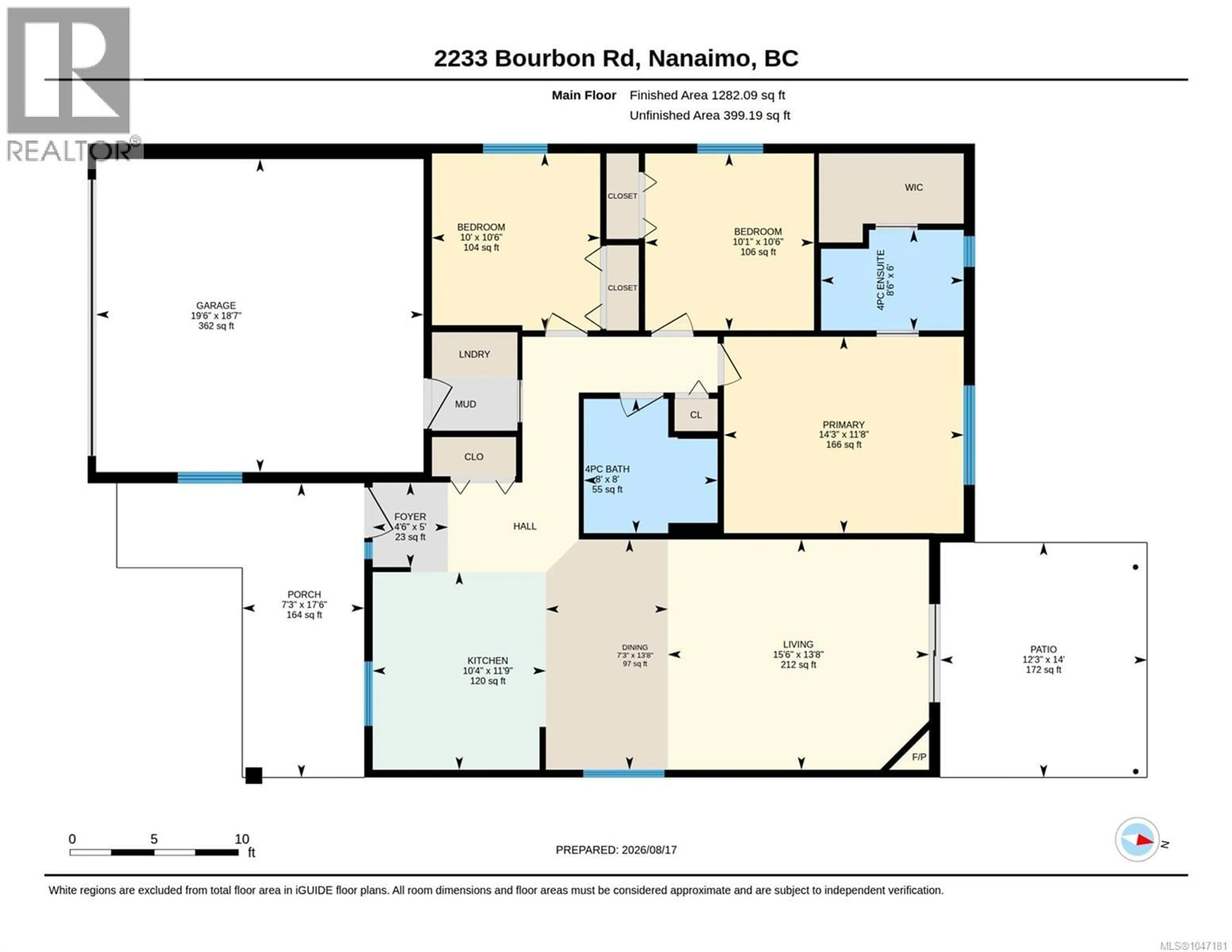 Floor plan for 2232 BOURBON ROAD, Nanaimo British Columbia V9S0B8